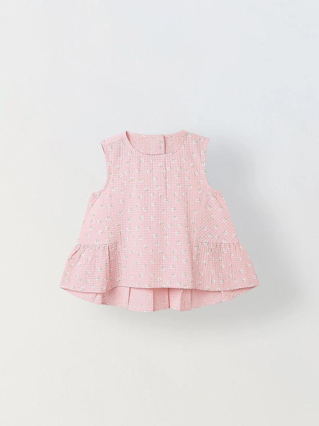 SPUNKIES Floral Print Cotton Top