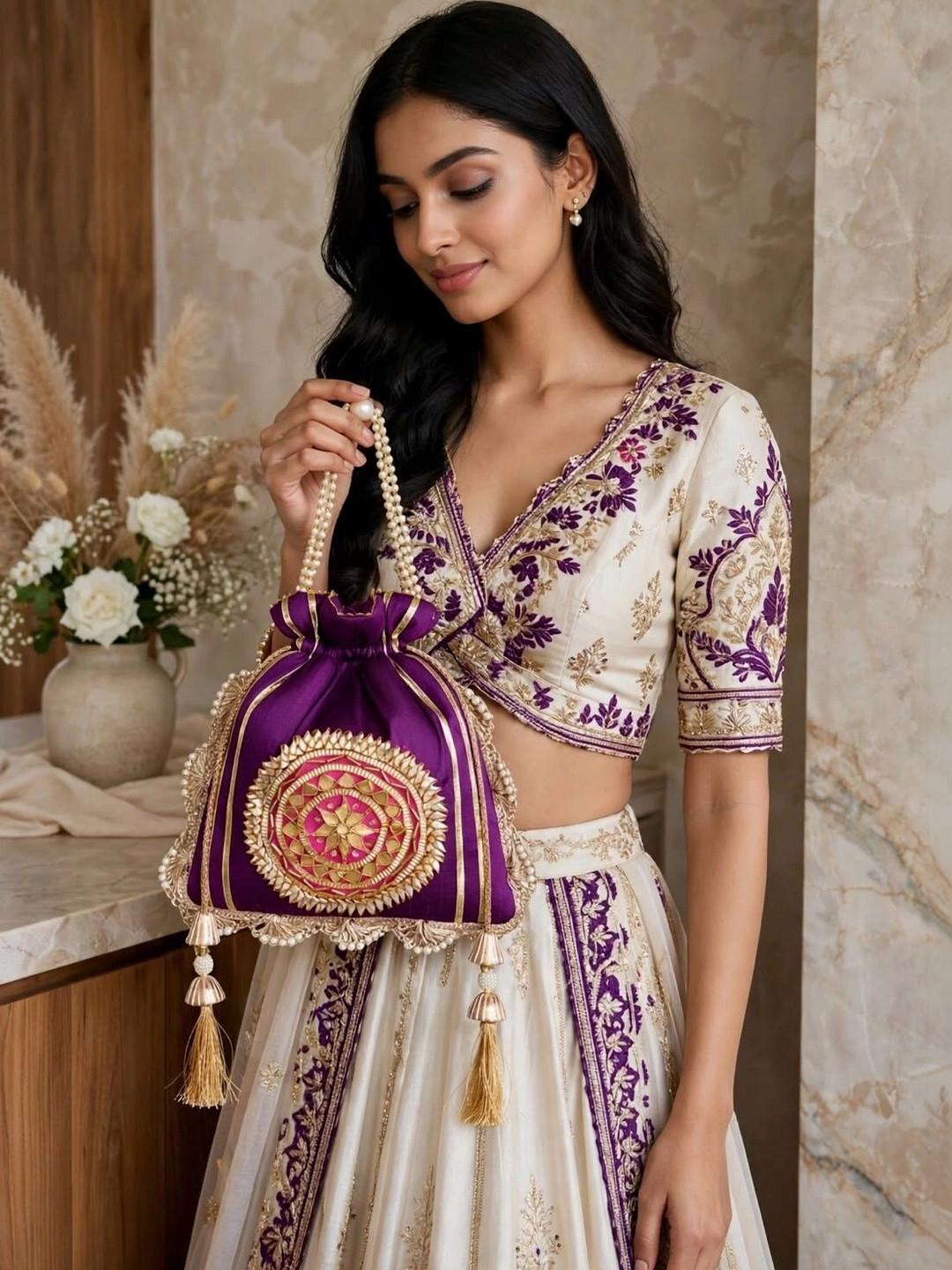 BYRA Embroidered Potli Clutch