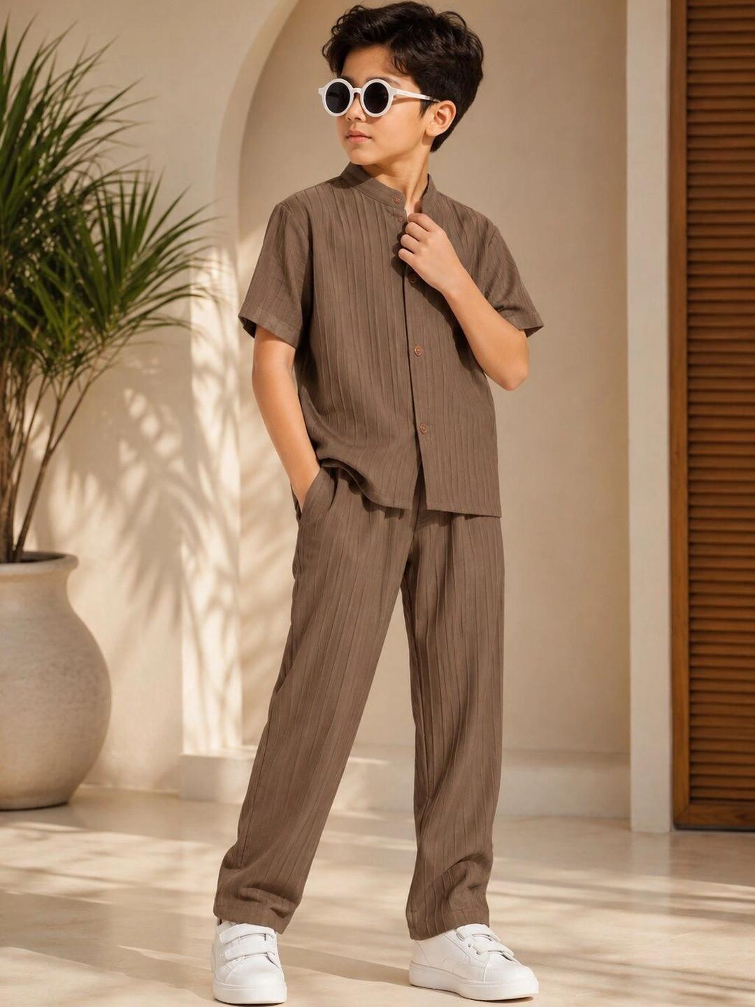 DANFORTH Self Design Shirt with Trousers