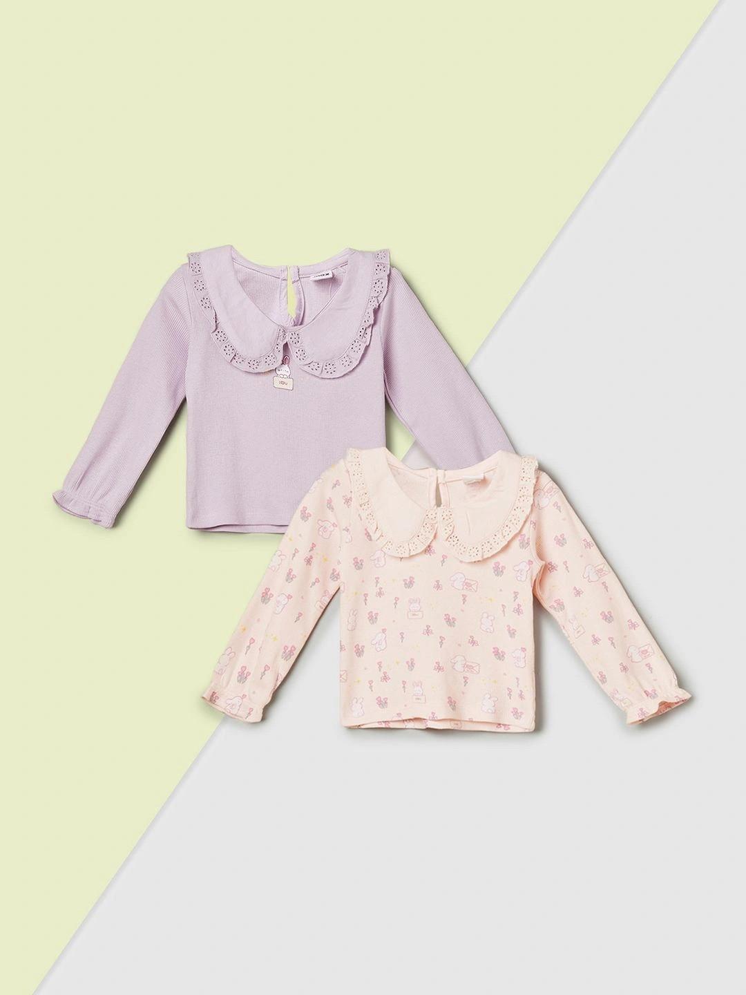 max Peter Pan Collar Cotton Blend Top
