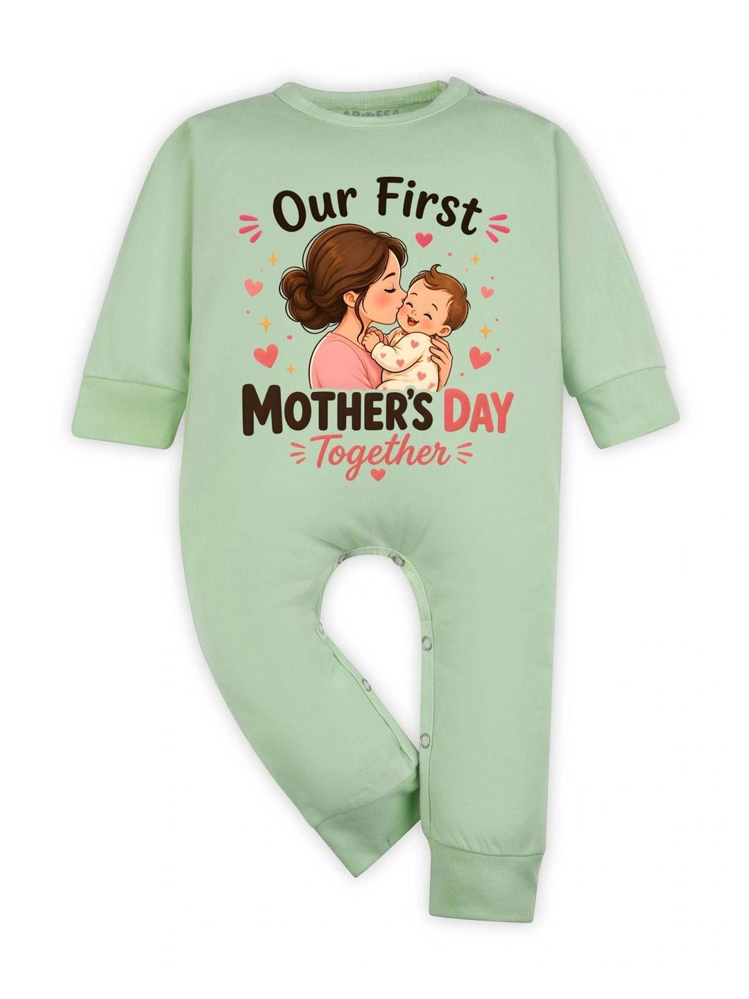 Arvesa Infants Printed Round-Neck Rompers