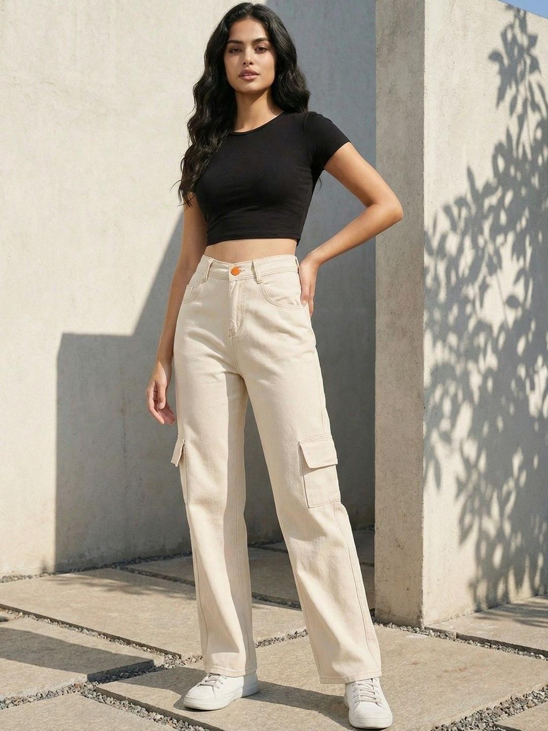 Encrypt Women Classic Straight Fit Mid-Rise Stretchable Jeans