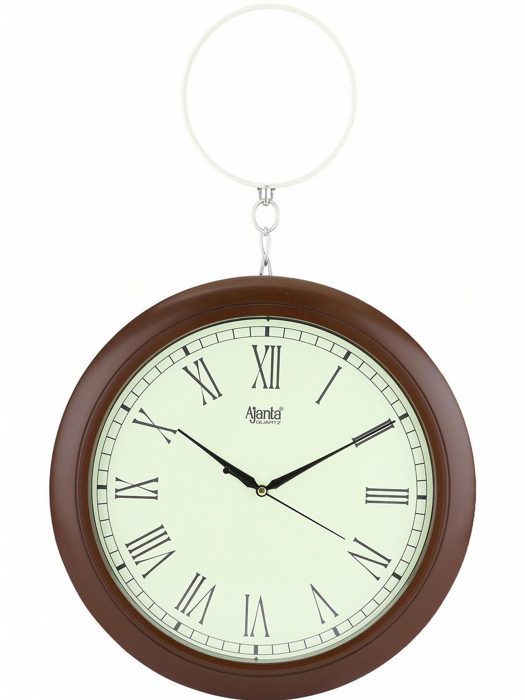 Ajanta Brown Wall Clock