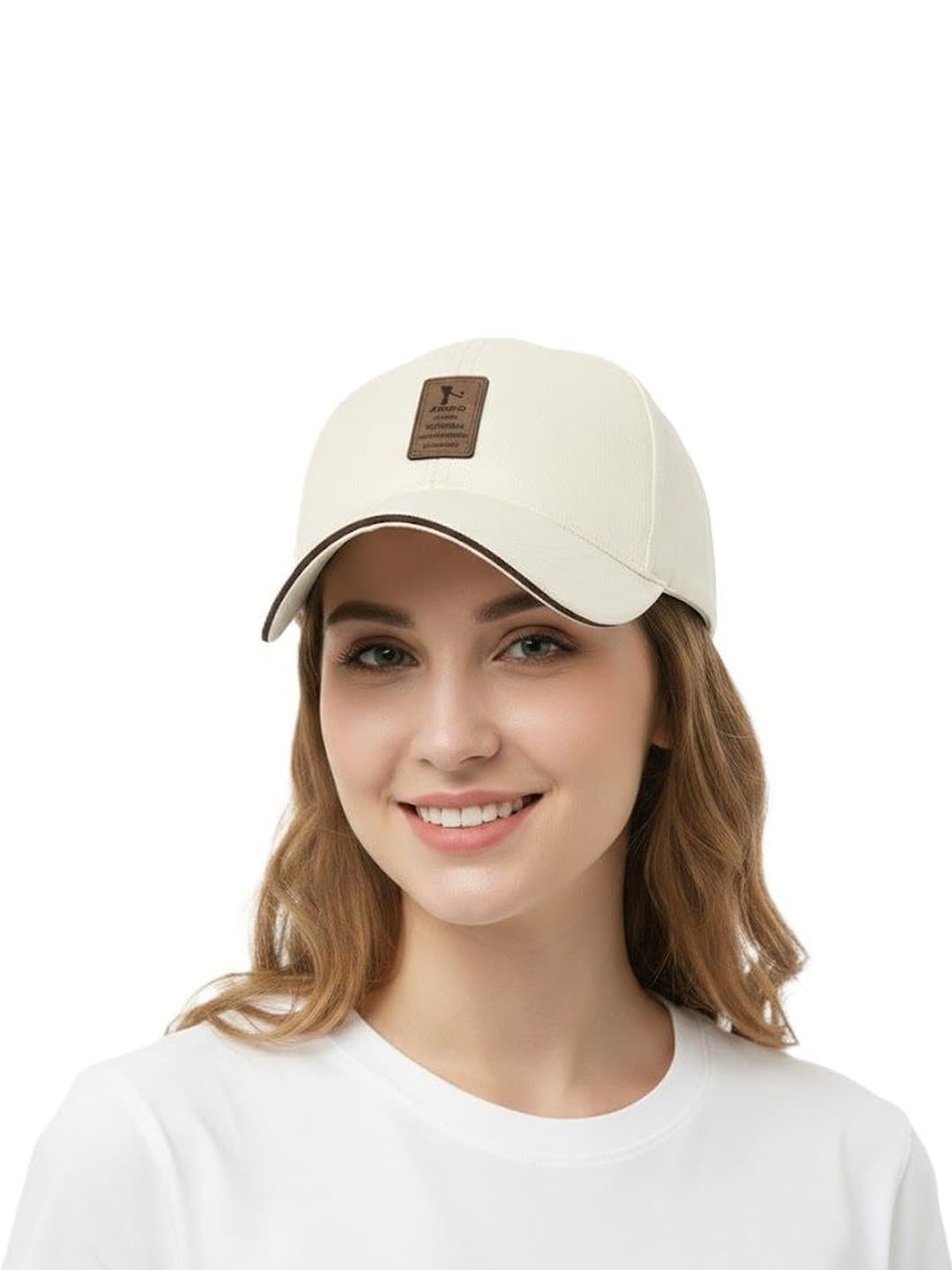 Alexvyan Ediko Off White Cotton Baseball Cap