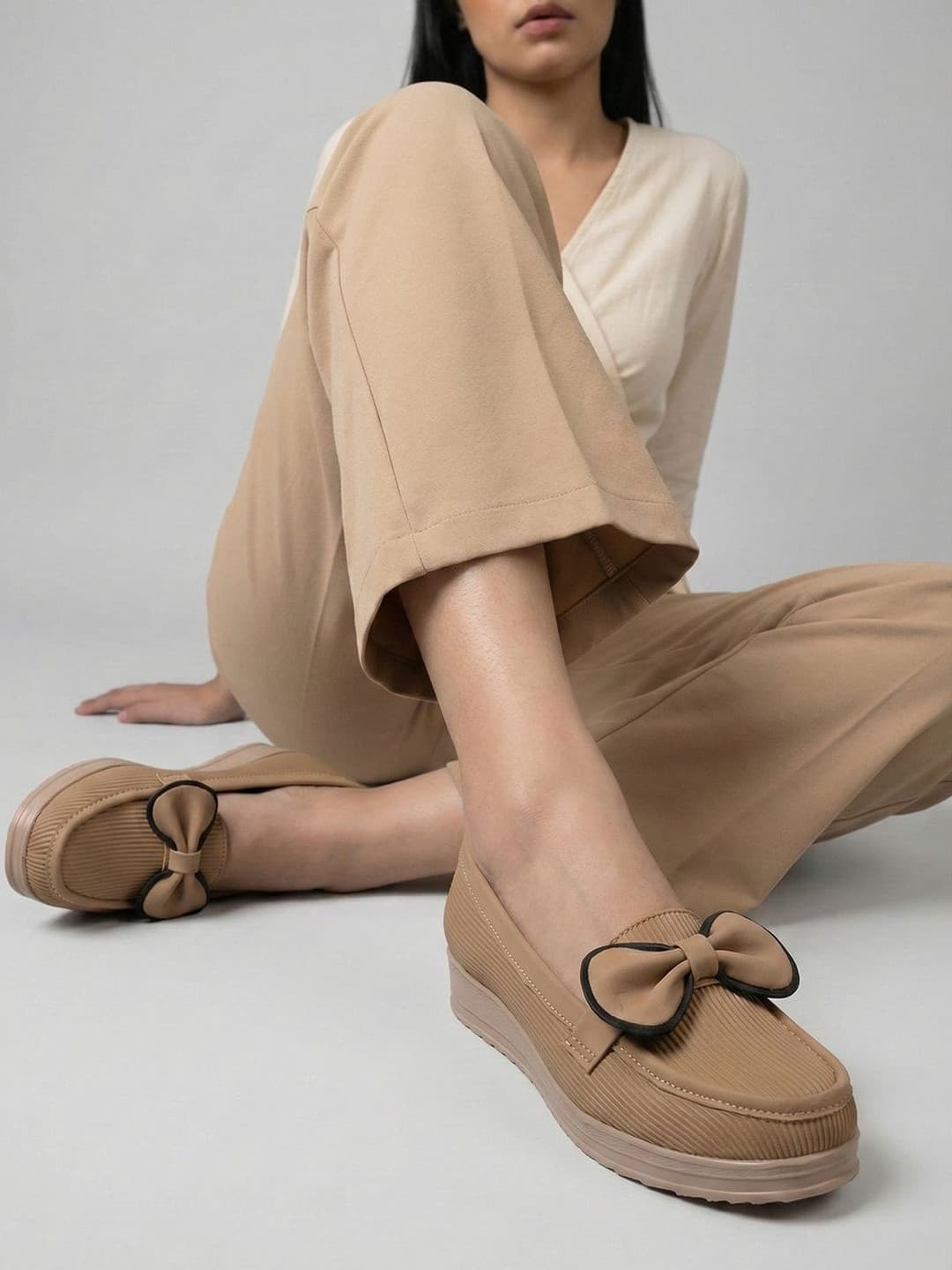 Denill Round Toe Slip-On Ballerinas