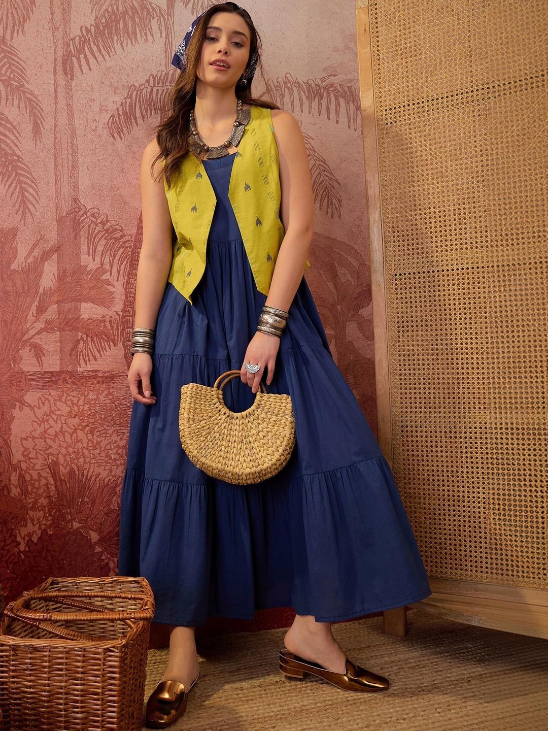 Sangria Shoulder Straps Fit and Flare Maxi Dresses