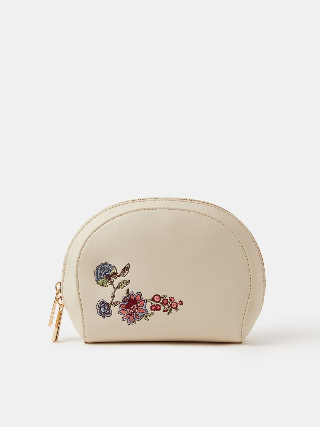 Accessorize London Women's Floral Embroidered Make Up Bag