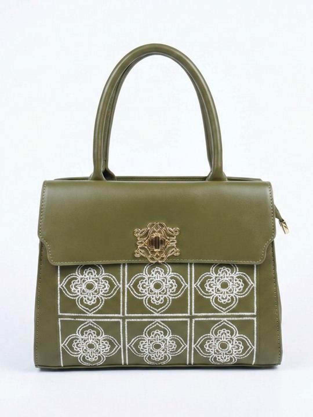 Ajanta Embellished Structured Handheld Bag