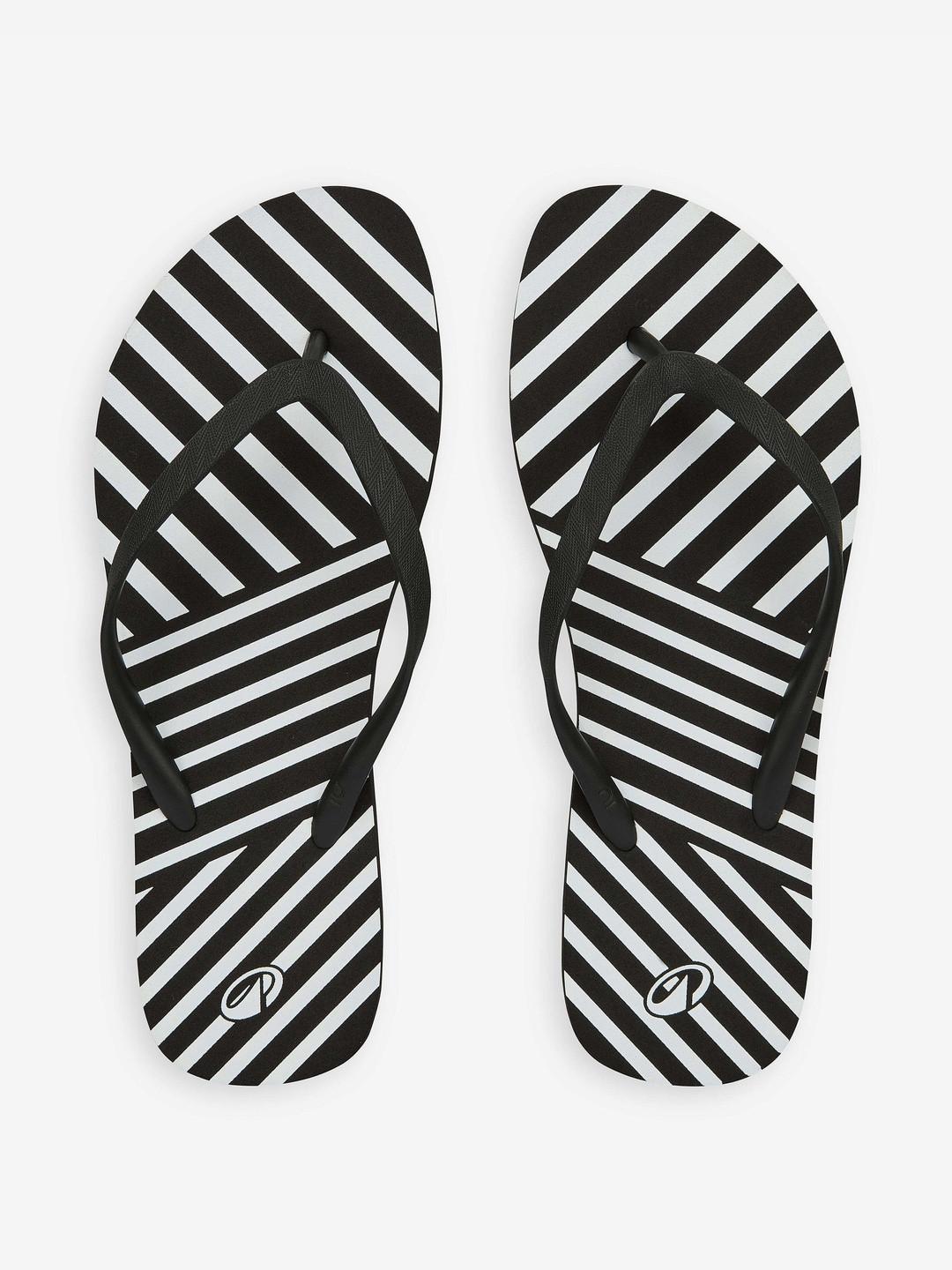Decathlon Olaian - Women Black and White 120 Transat Quick Dry Surfing Flip-Flops