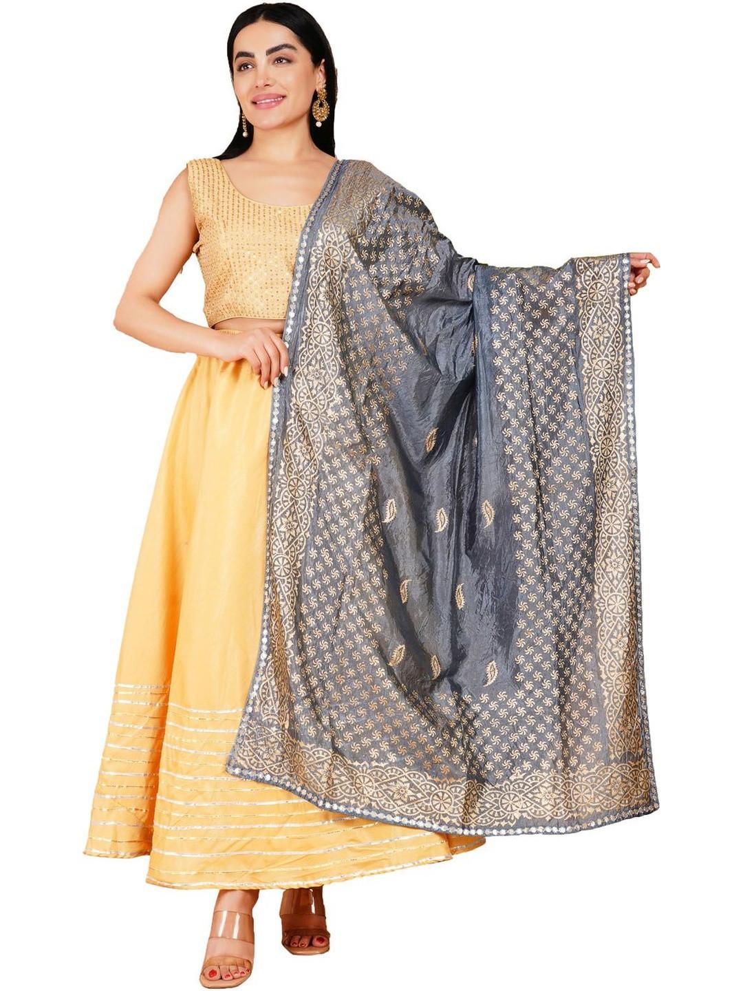 Way2Like Ethnic Motifs Woven Design Dupatta with Zari