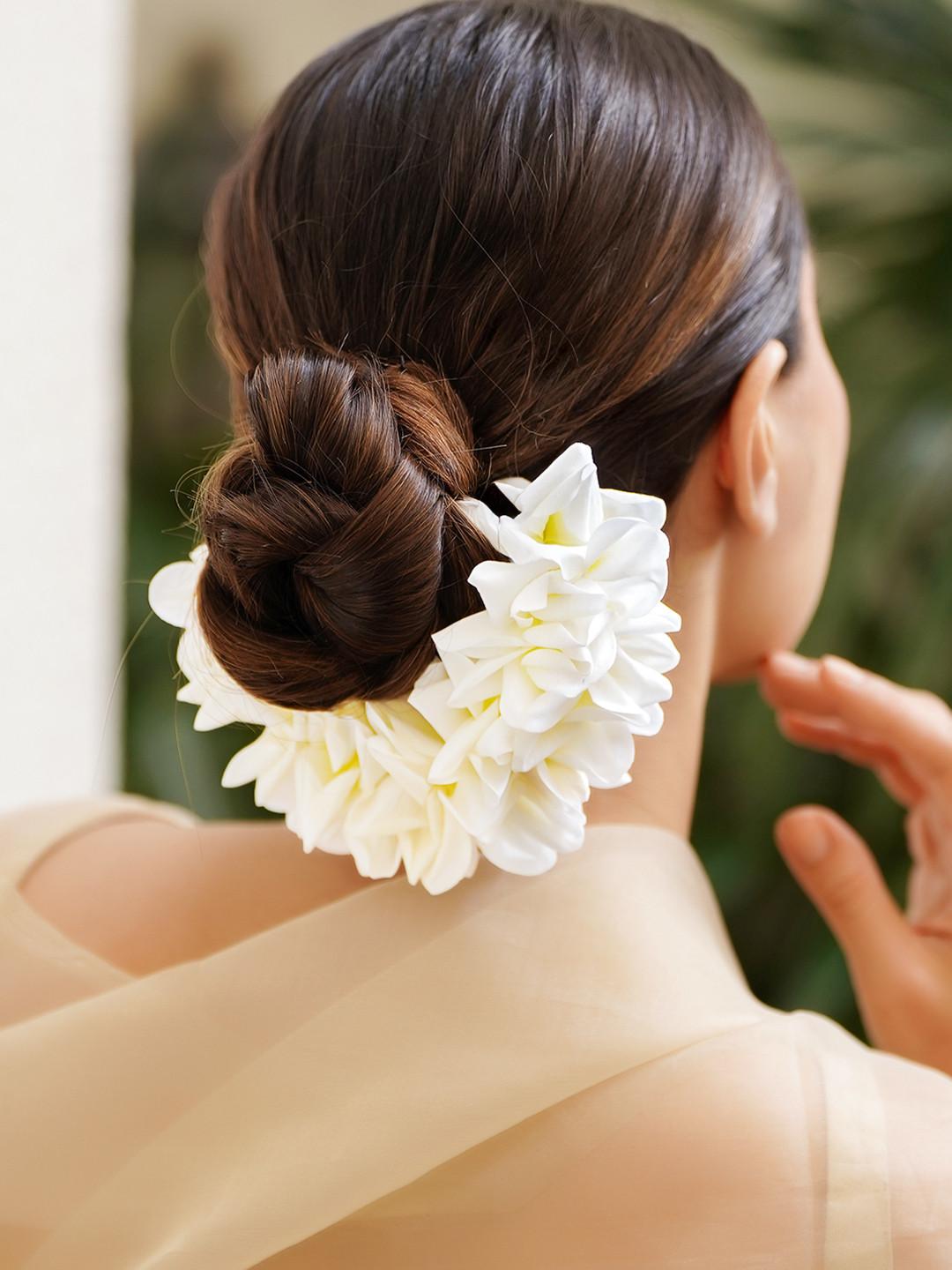 Rubans Women Artificial Floral Bun Hair Accessory