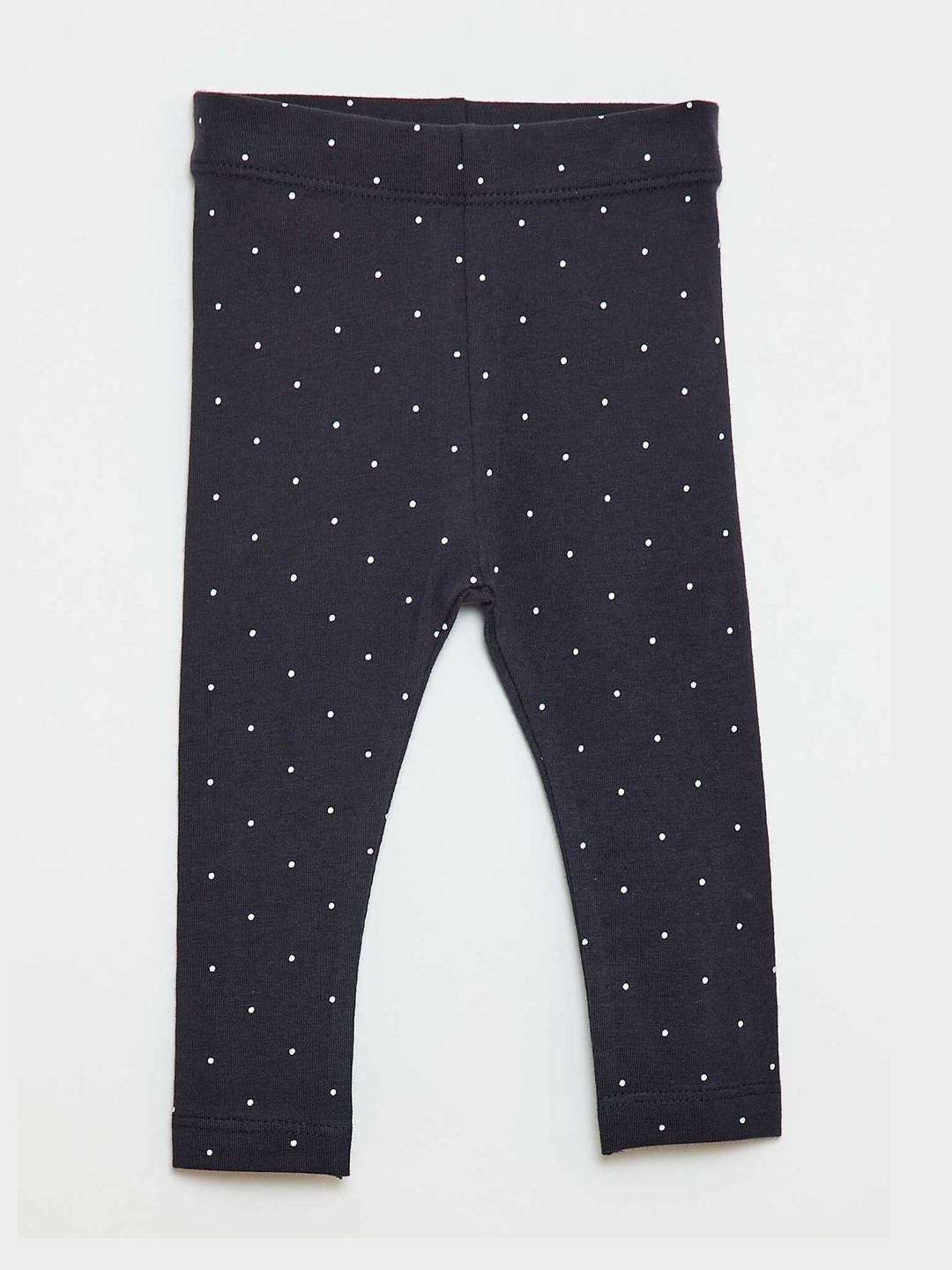 KIABI Girls Cotton Blend Printed Ankle Length Leggings