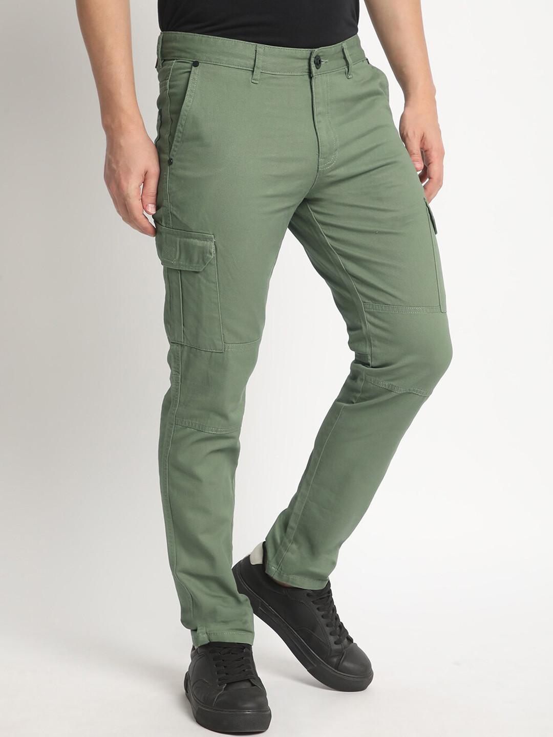 The Roadster Lifestyle Co. Men Slim Fit Pure Cotton Cargos Trouser