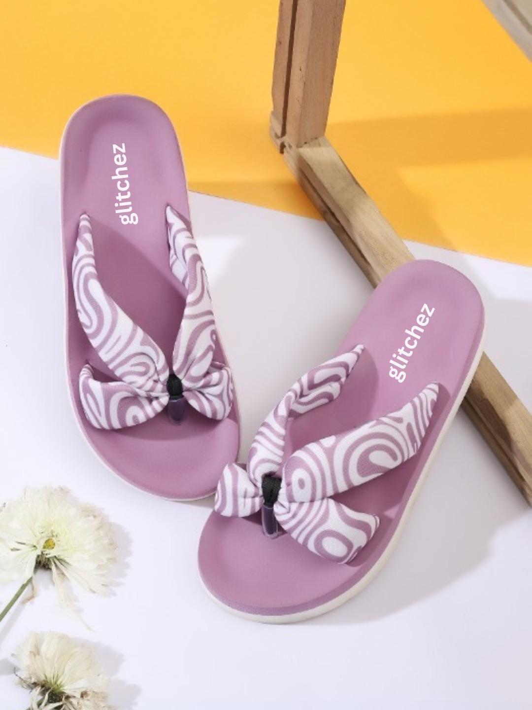 glitchez Women Printed Thong Flip-Flops