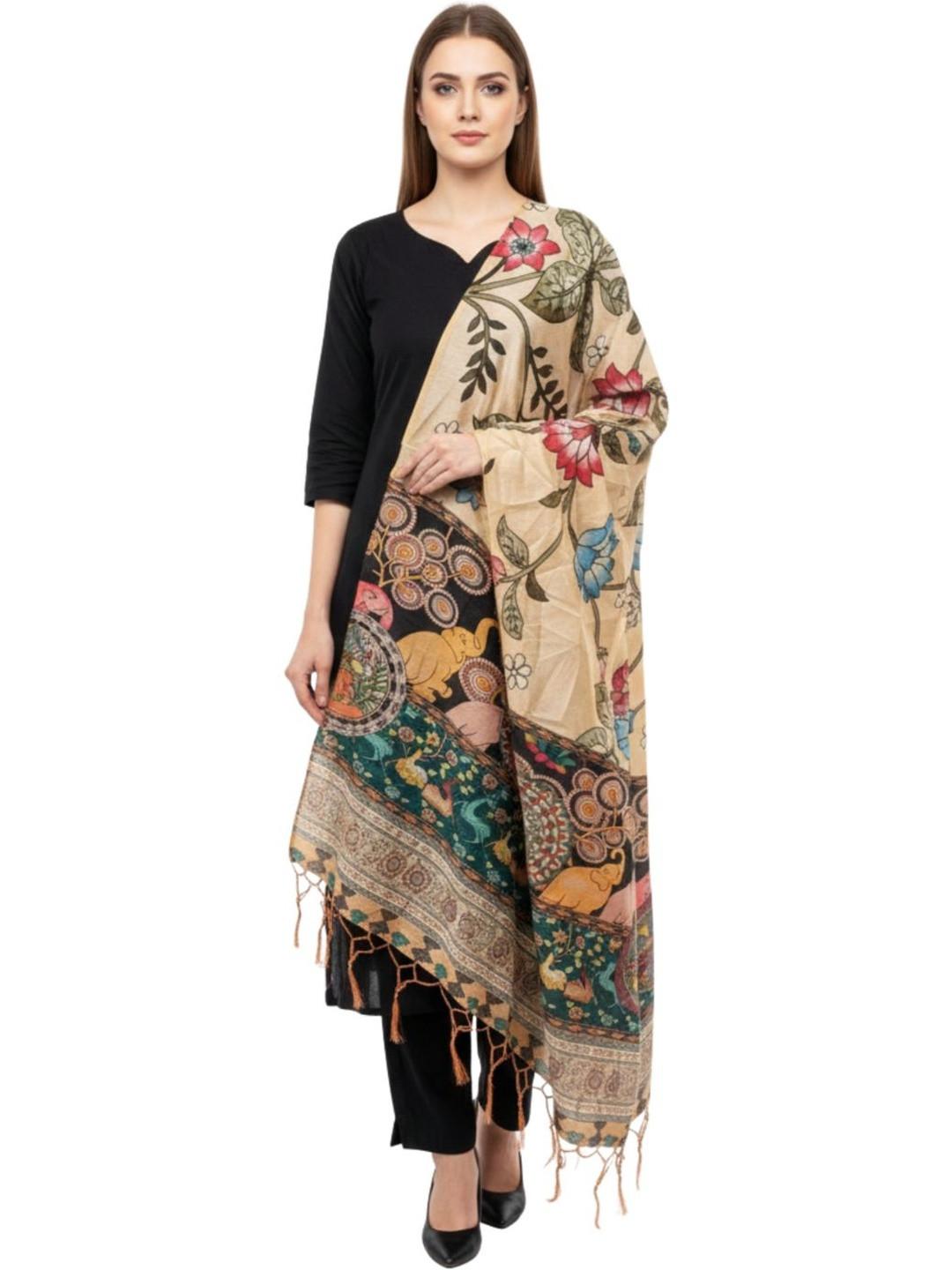 SEKMANY Printed Kalamkari Dupatta