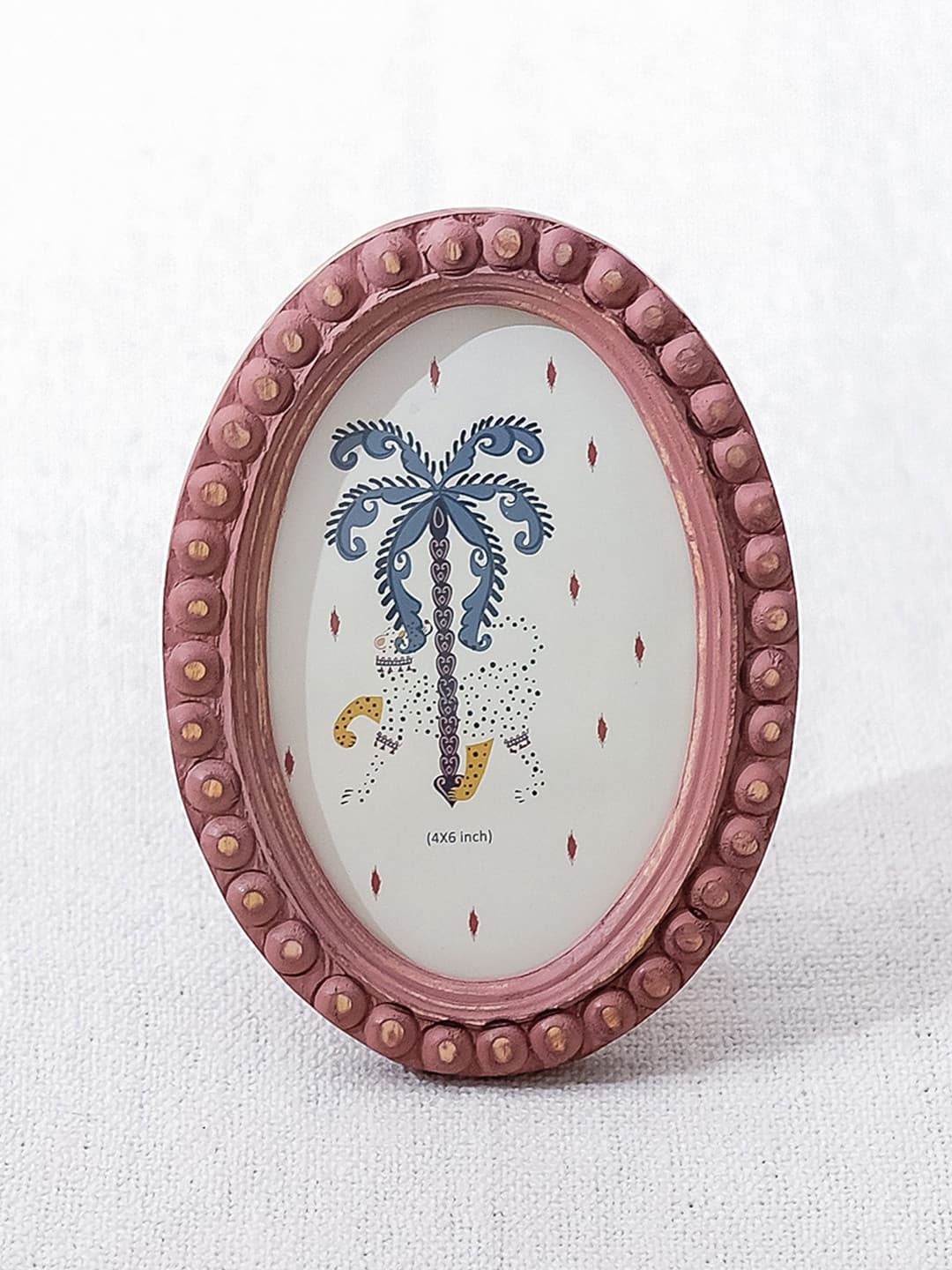 Chumbak White & Pink 1 Pieces Wood Wall Photo Frames
