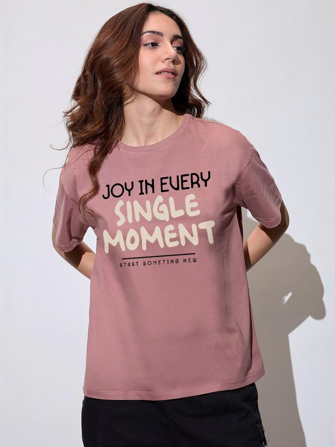 The Roadster Lifestyle Co Printed Cotton Round Neck Oversized T-shirt