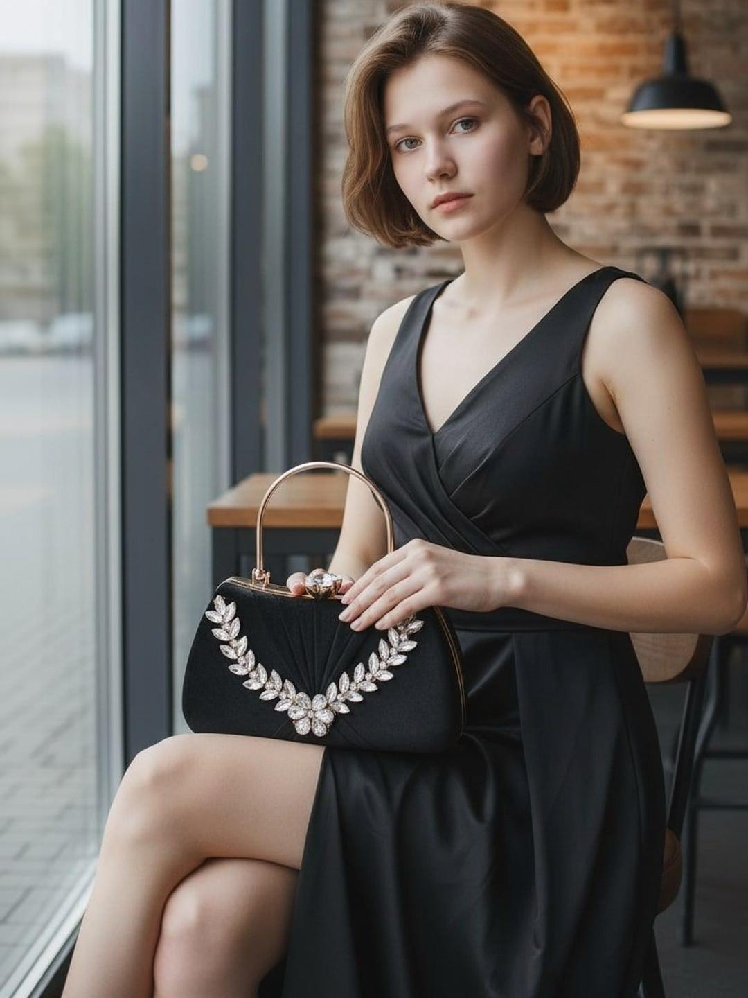 MISHA Embellished Box Clutch