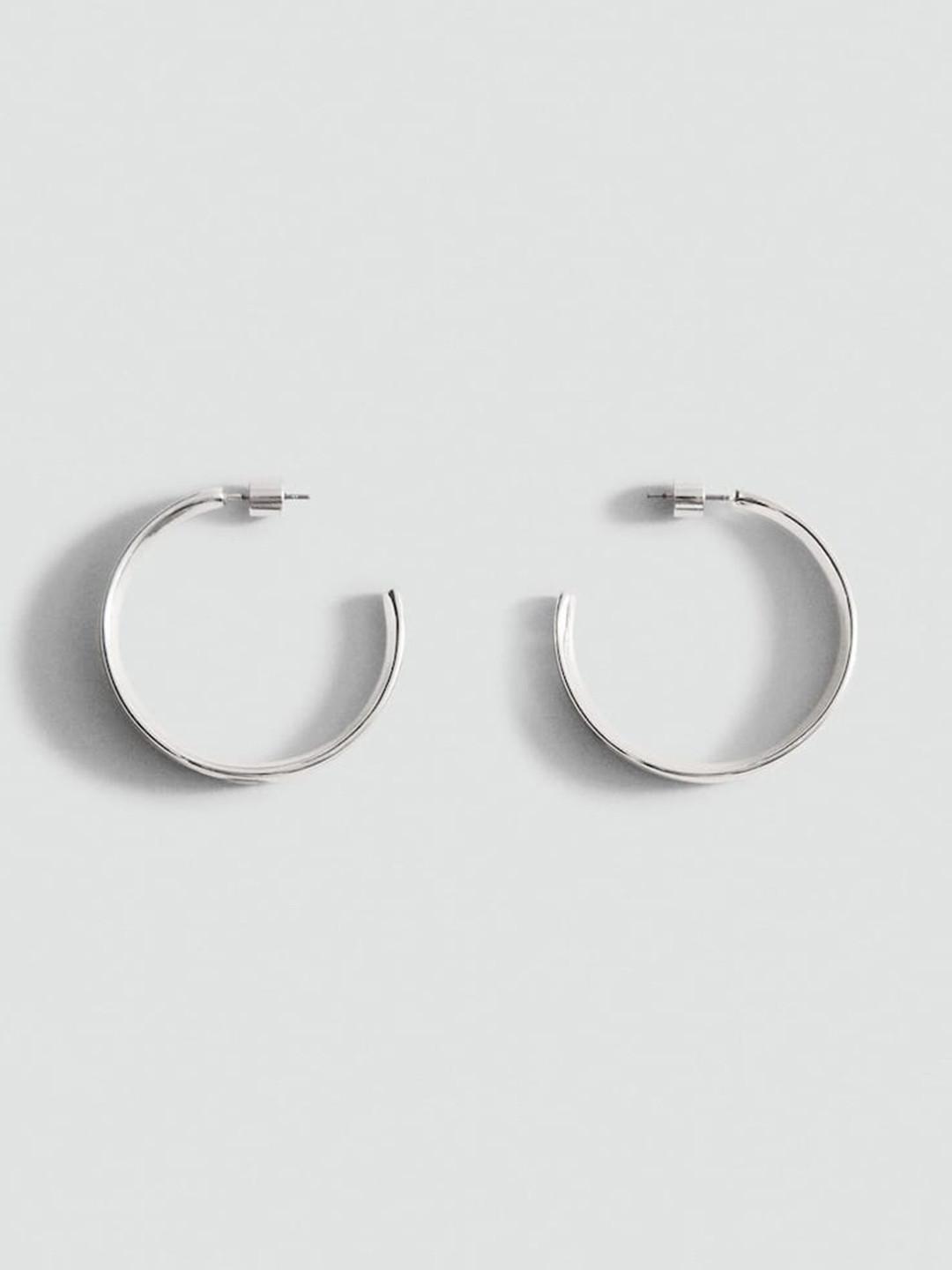 MANGO Contemporary Half Hoop Earrings