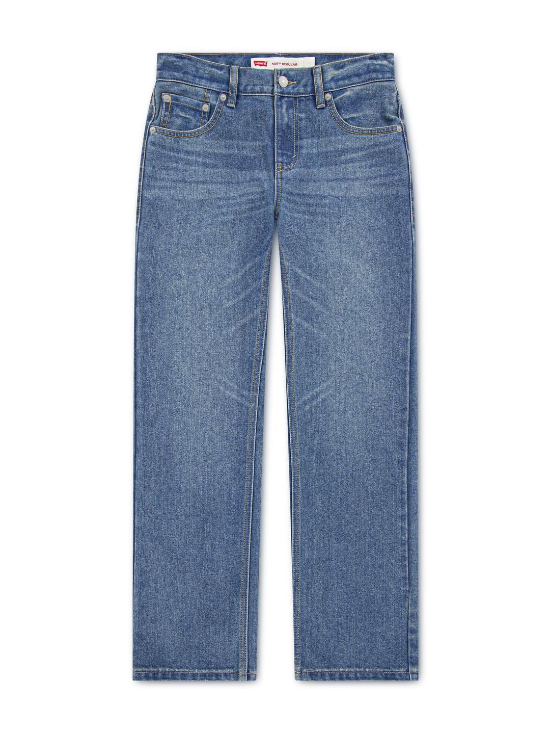 Levis Boys Straight Fit Mid-Rise Light Fade Jeans