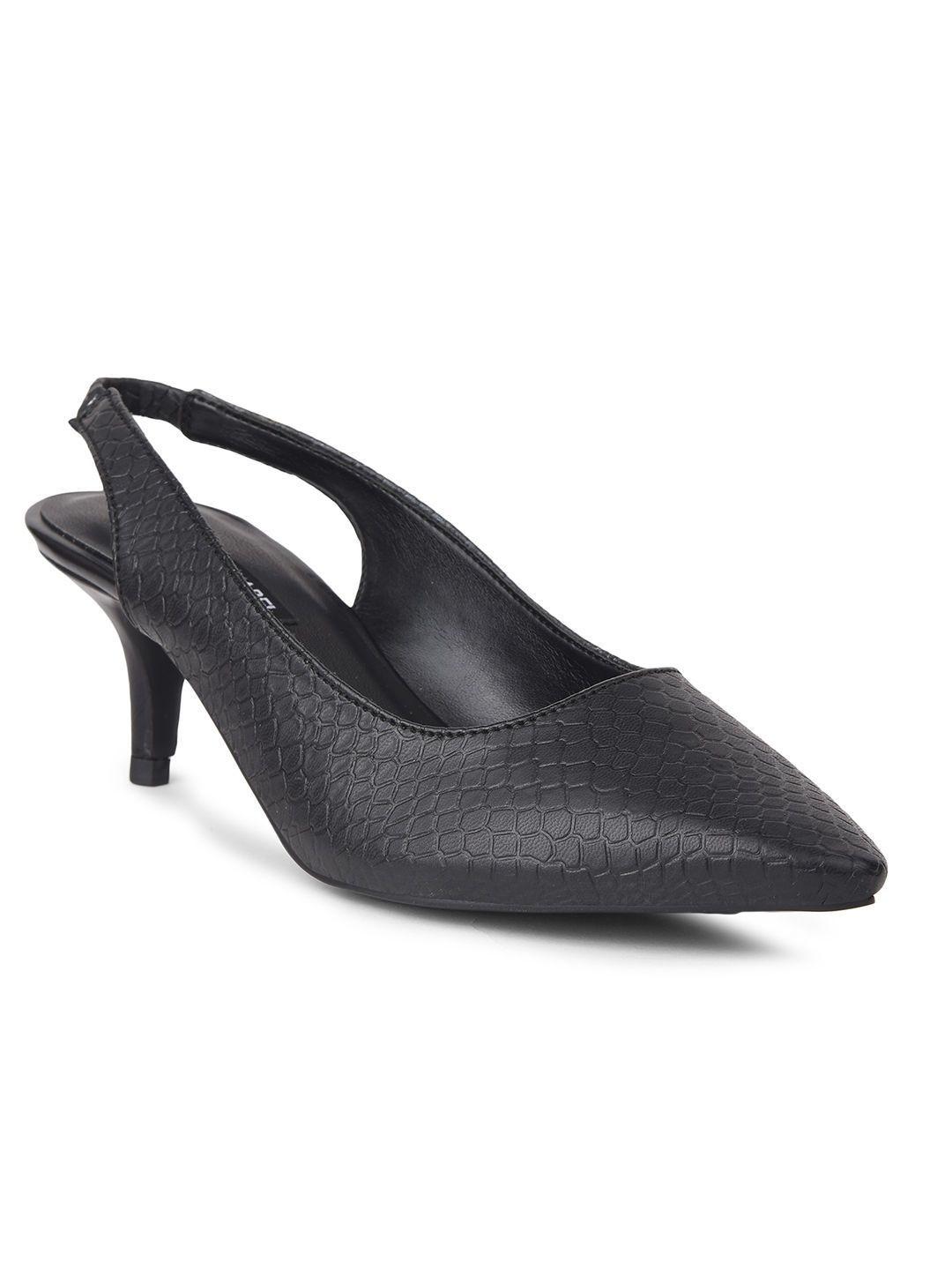 Bata Textured Kitten Pumps