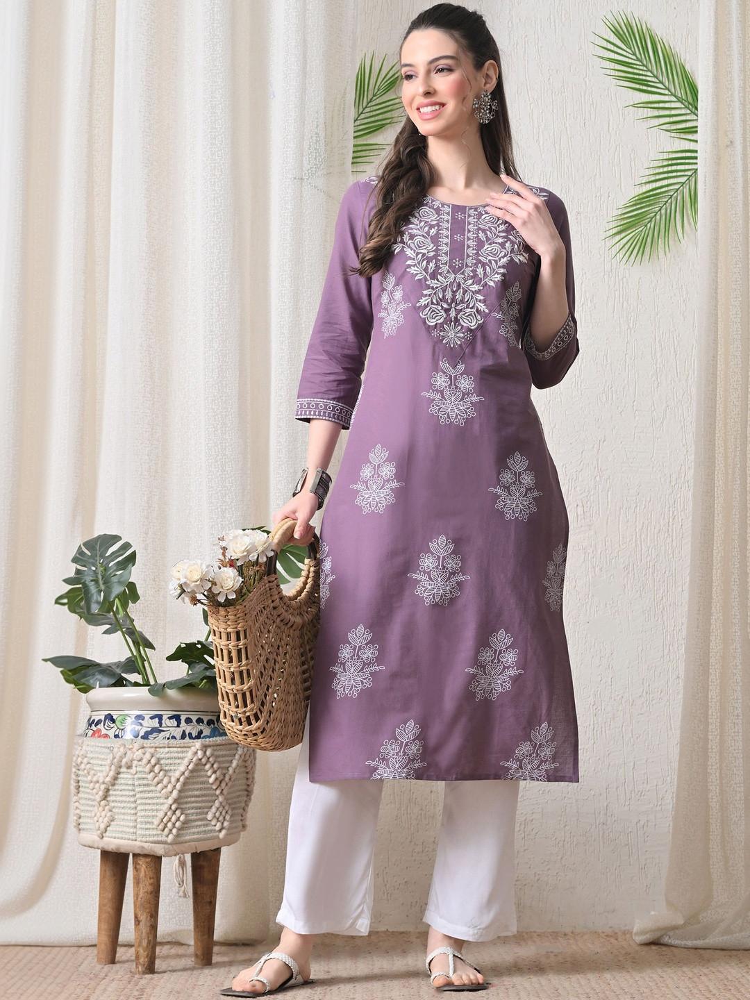 Koito Women Floral Embroidered Flared Sleeves Floral Kurta