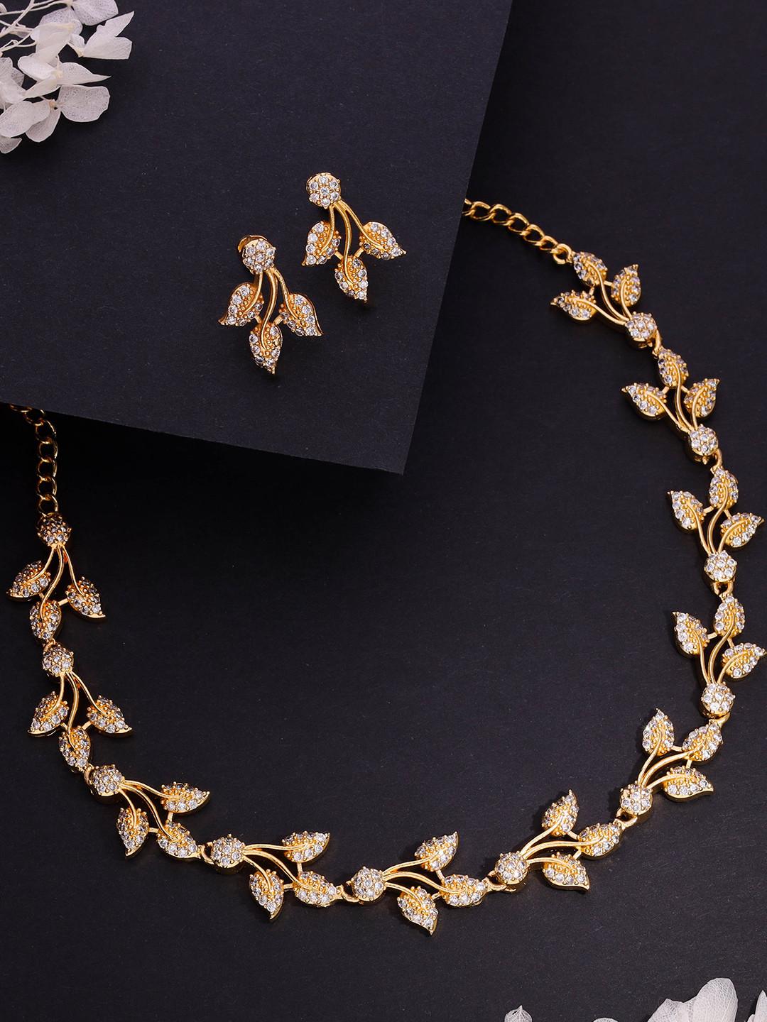 Sangria American Diamond Stone Studded Jewellery Set