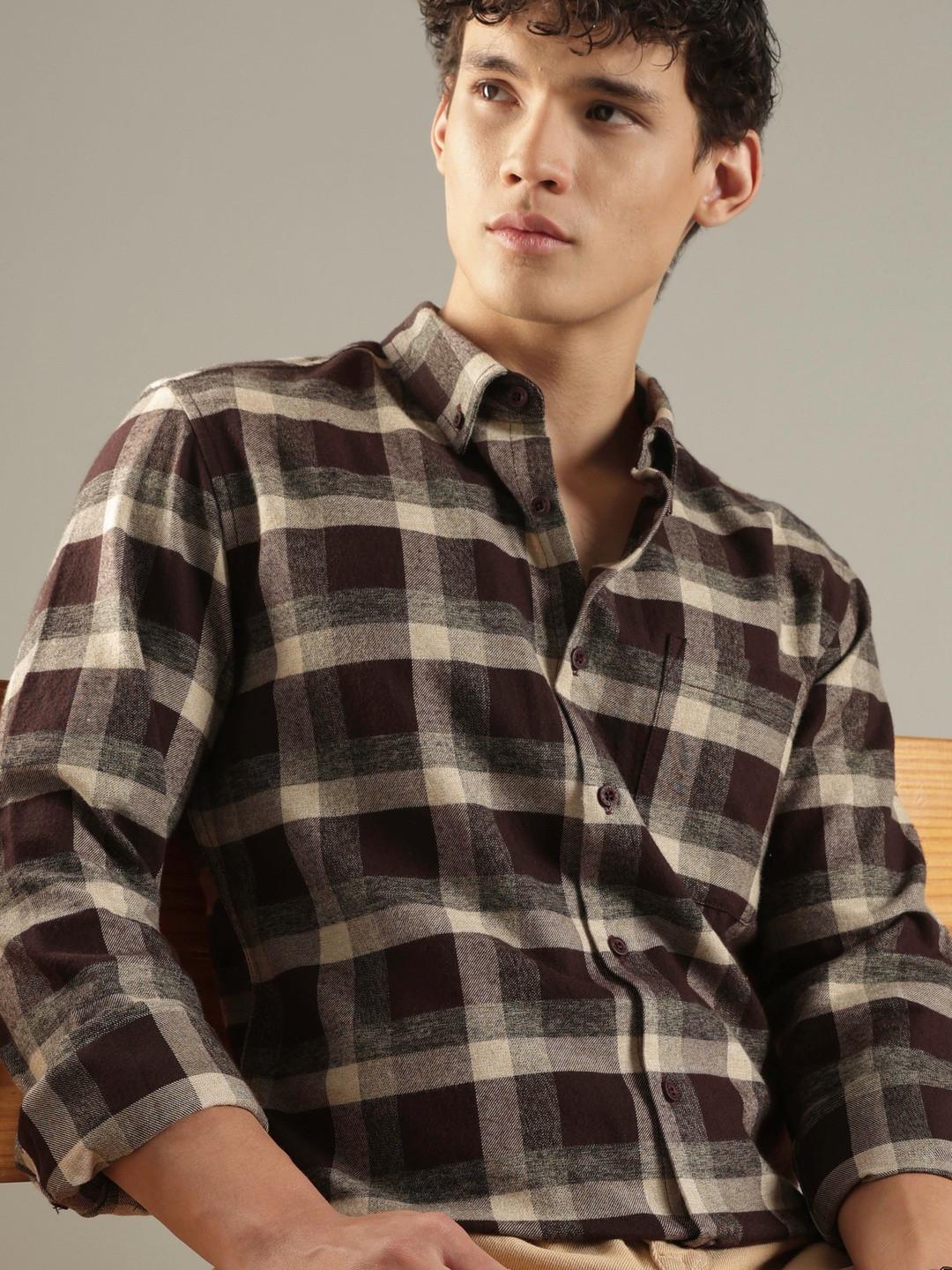 HERE&NOW Men Grindle Checked Casual Shirt