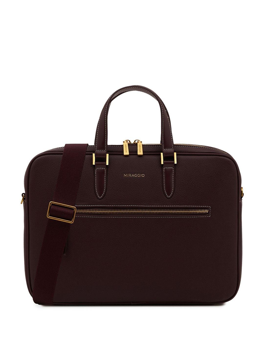 MIRAGGIO Women PU Laptop Bag