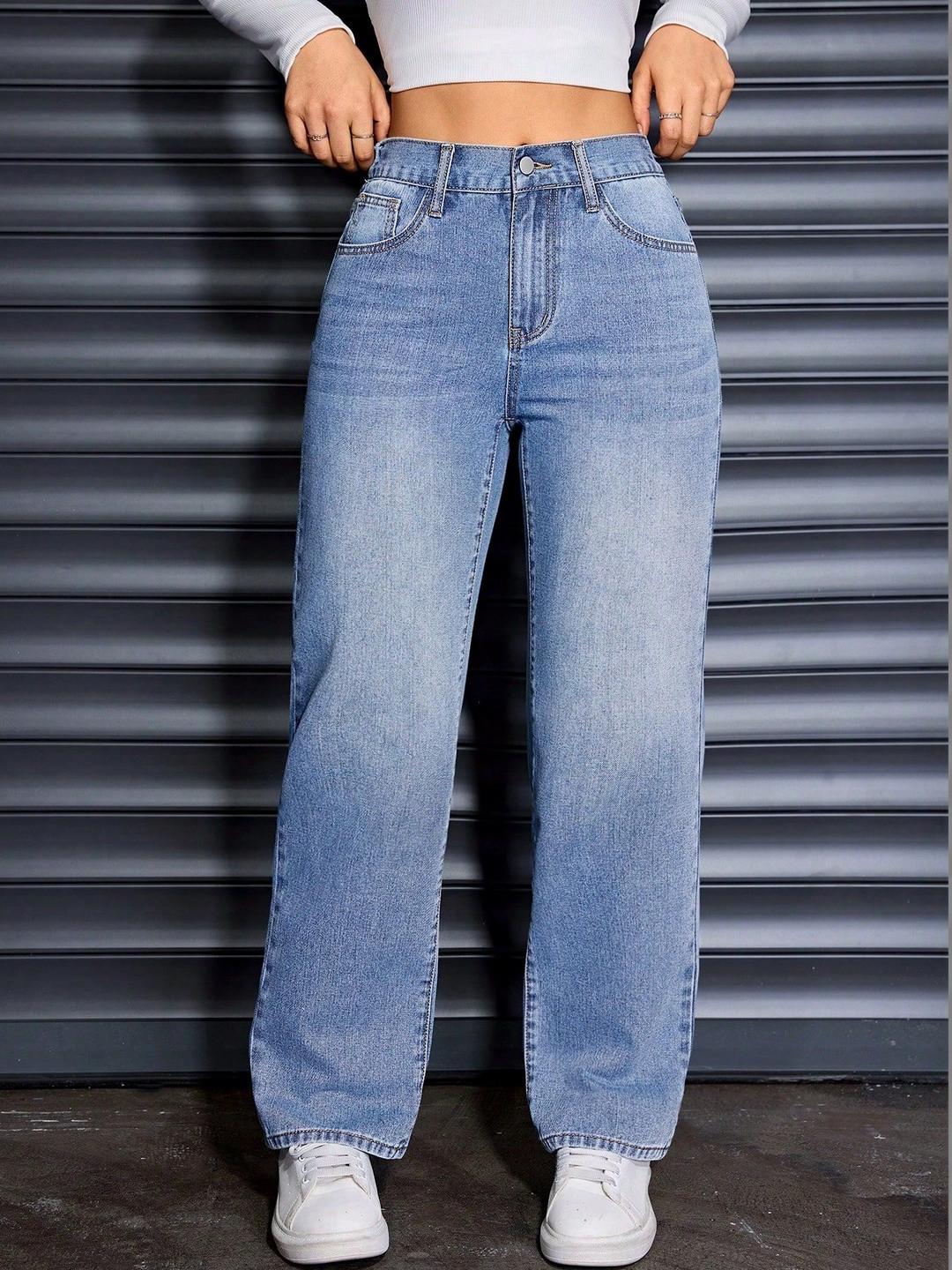 DENIMLOOK Women Flared High-Rise Light Fade Stretchable Jeans