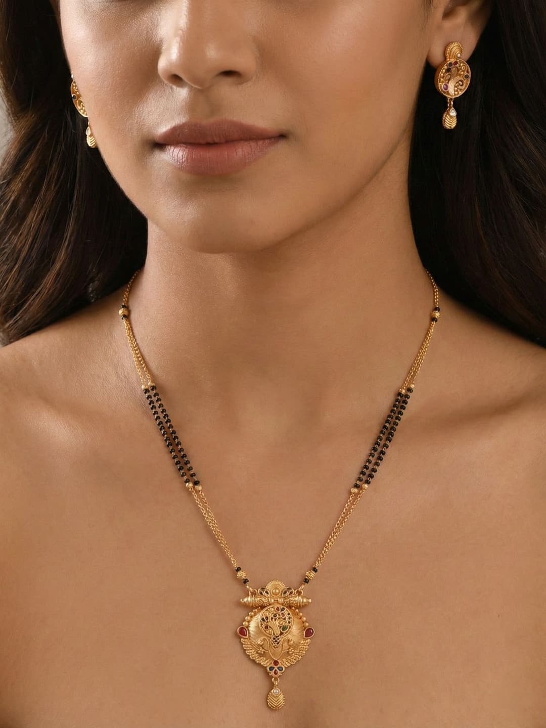 BELWICK Gold-Plated Zircon Mangalsutra