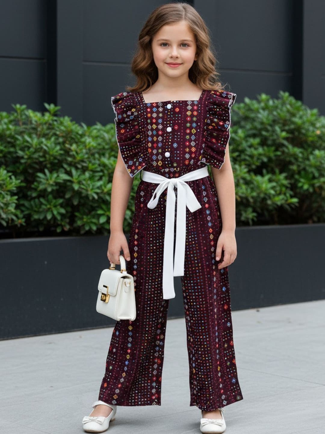 Cutiekins Girls Printed Basic Jumpsuit