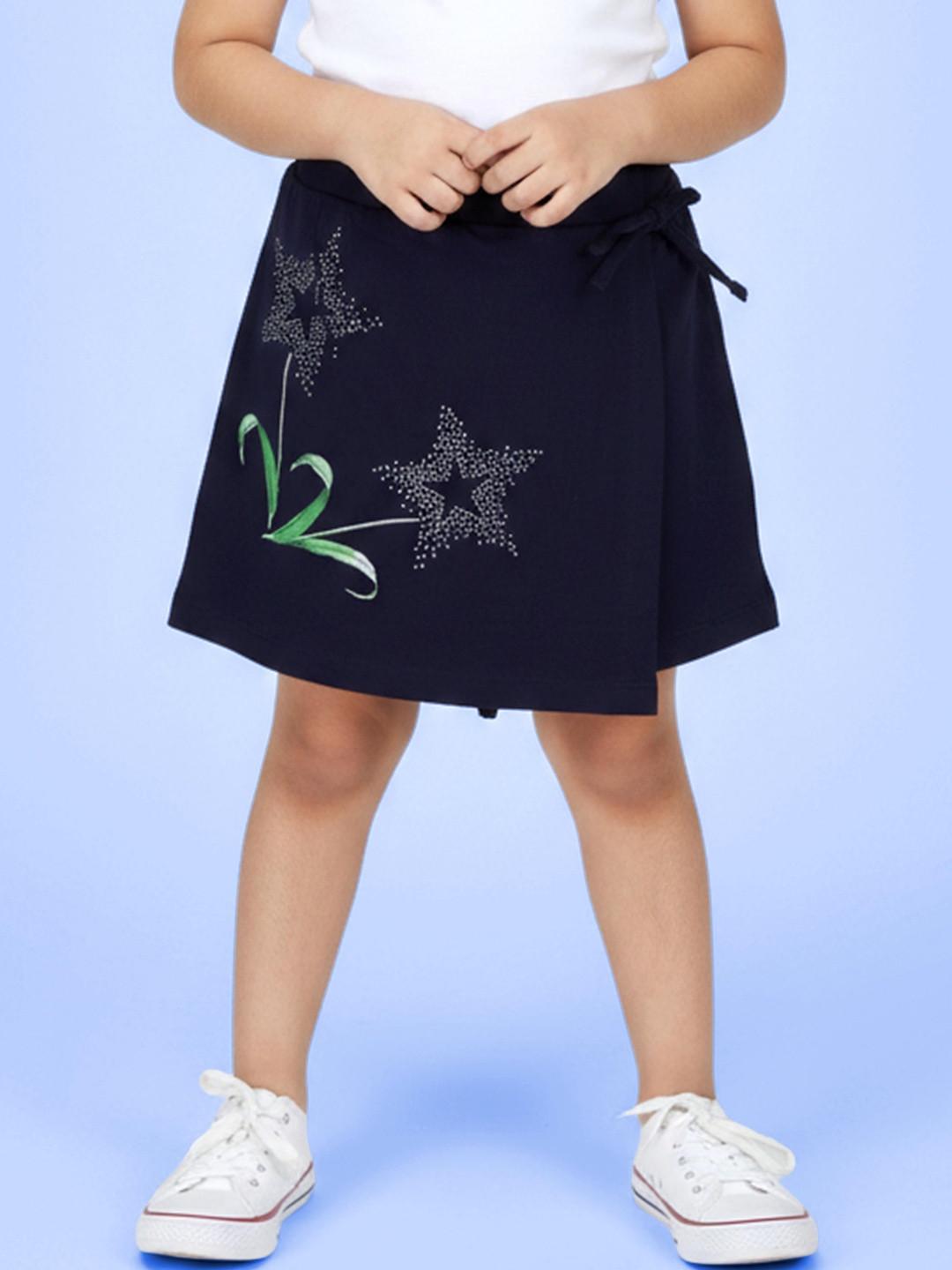 KiddoPanti Girls Cotton Skorts Above Knee Skirts