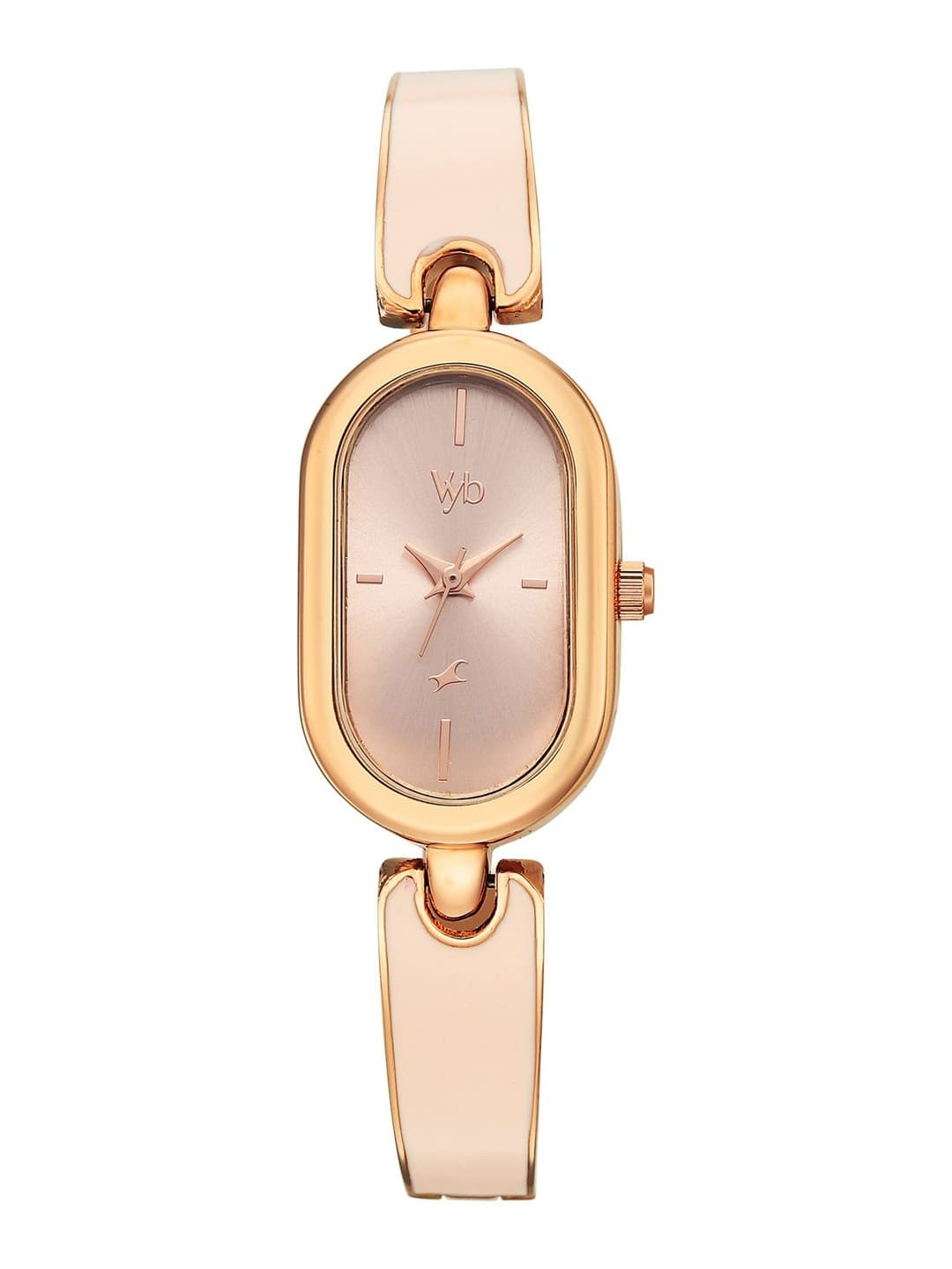 Fastrack Girls Vyb Diva Quartz Analog Pink Dial Watch - FV60117WM01W