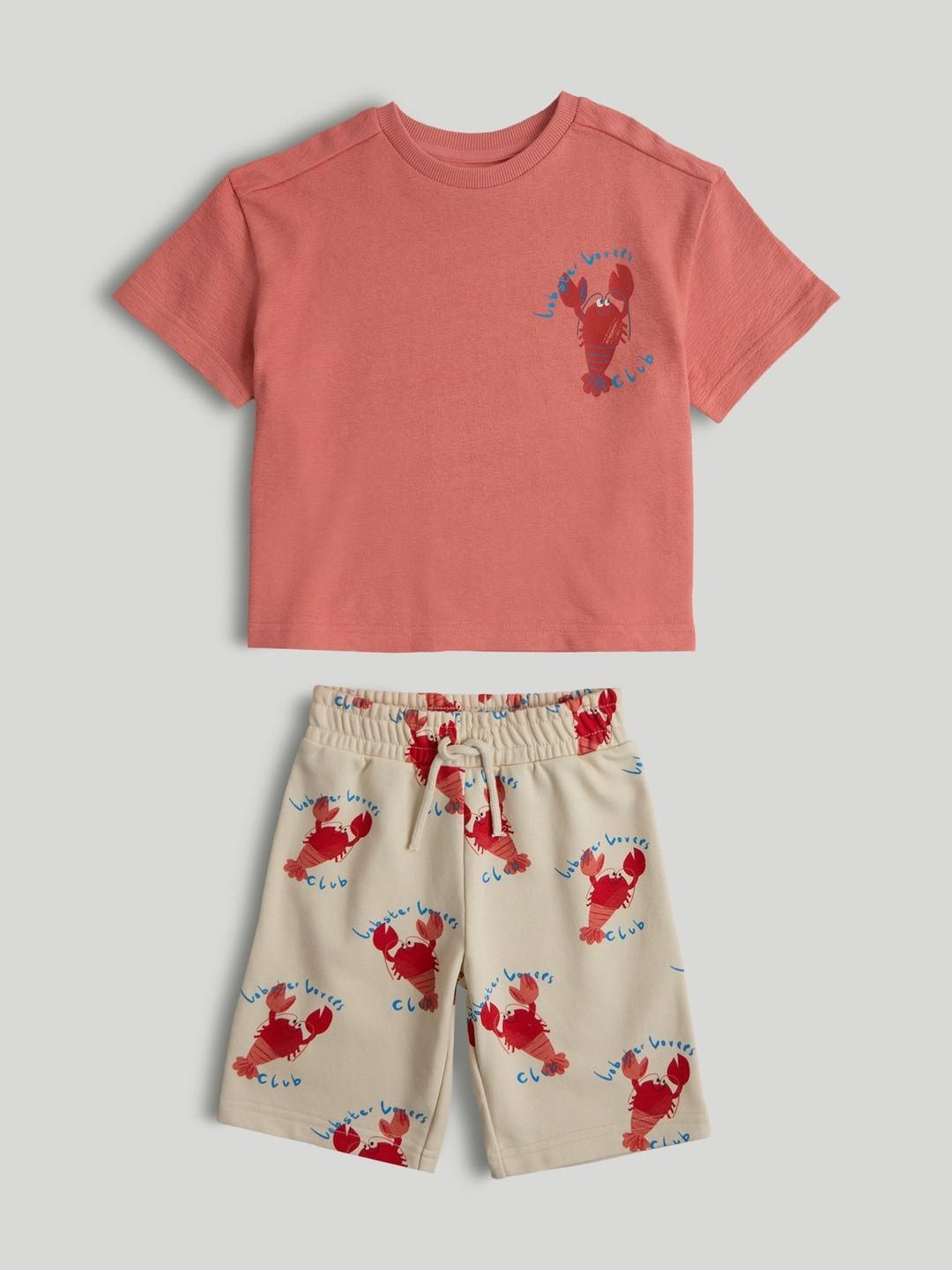 mothercare Boys Printed T-shirt with Shorts