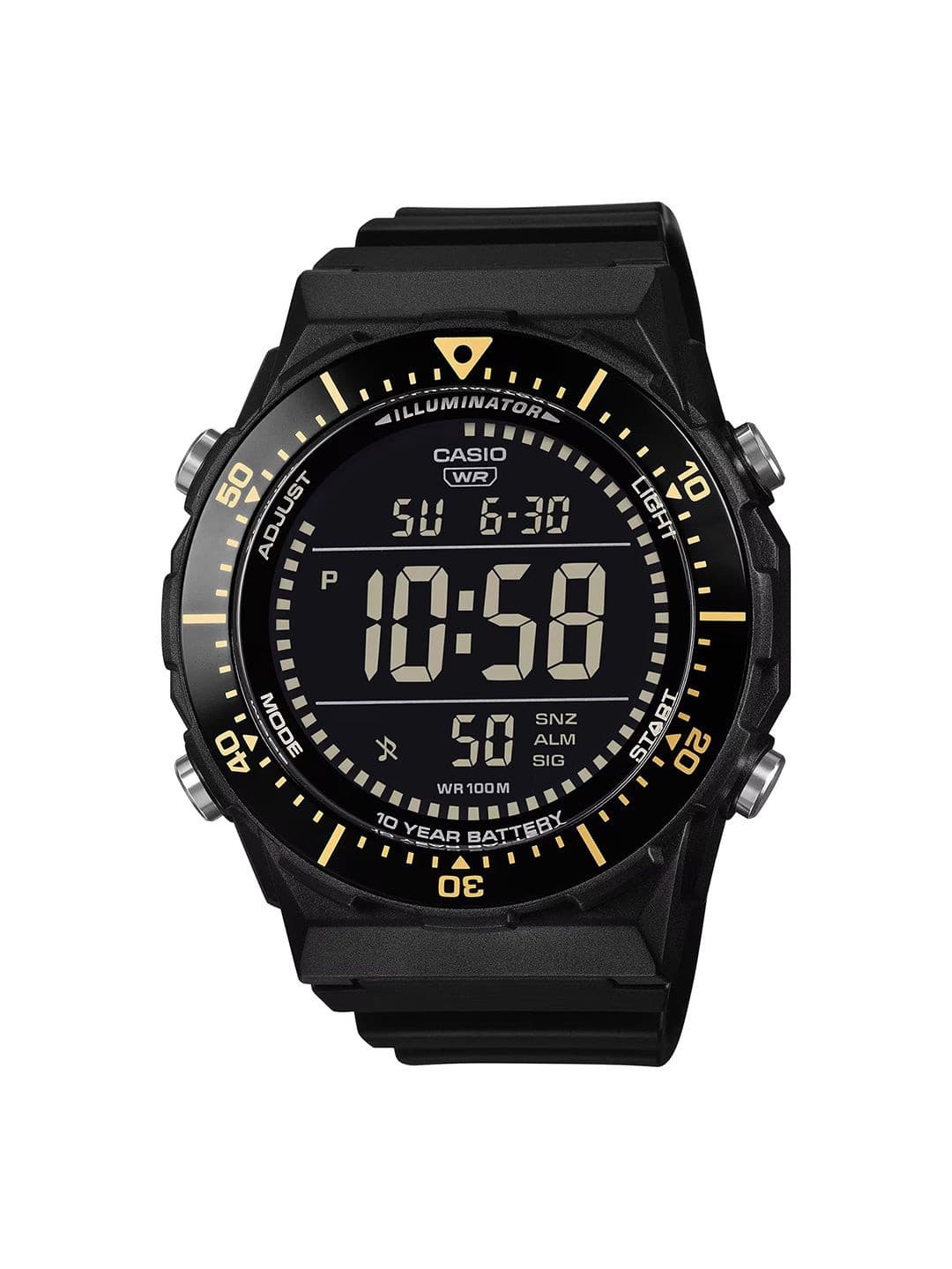 CASIO Men Dial & Straps Digital Stopwatch Watch D404