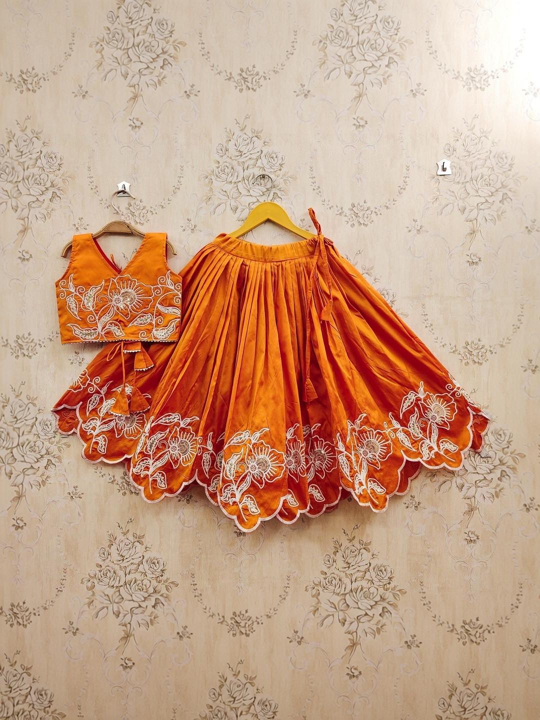 Sangria Girls Embriodered Flared Lehenga Choli