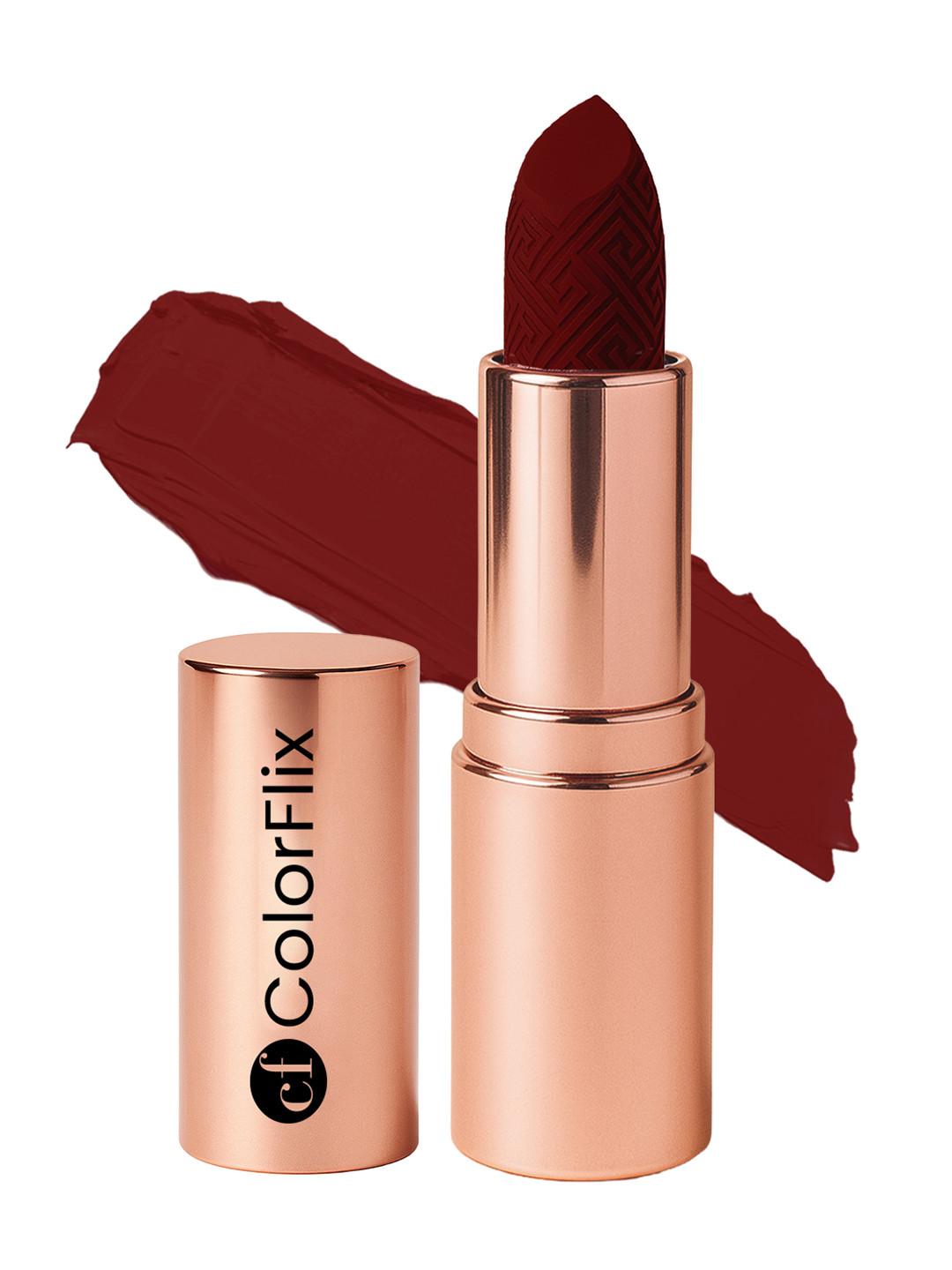 COLORFLIX Luxe Matte Velvet Rich Lipstick With Vitamin E - 3.5 g- Maroon Red