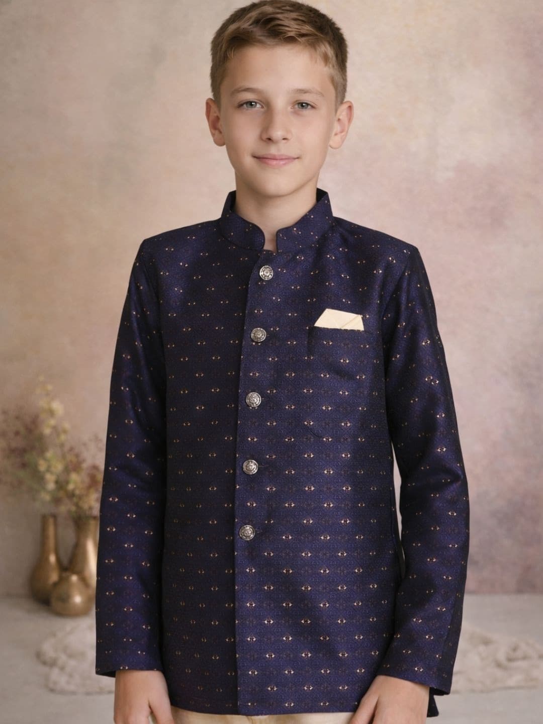 BAESD Brocade Mandarin Collar Sherwani