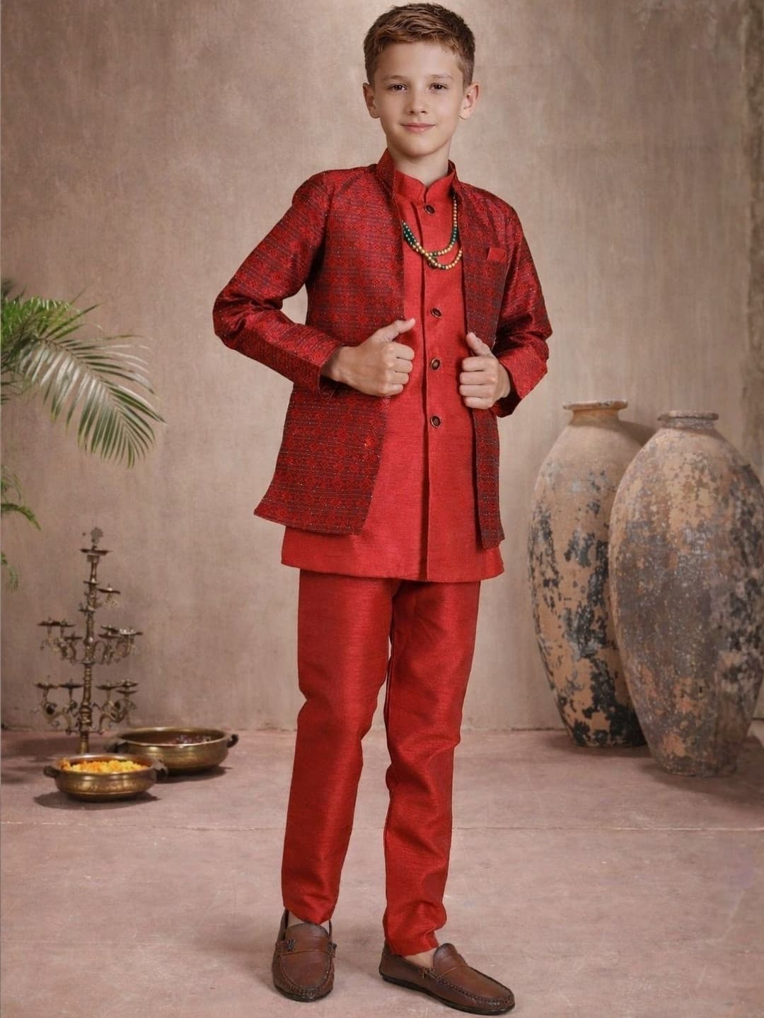 BAESD Brocade Mandarin Collar Sherwani
