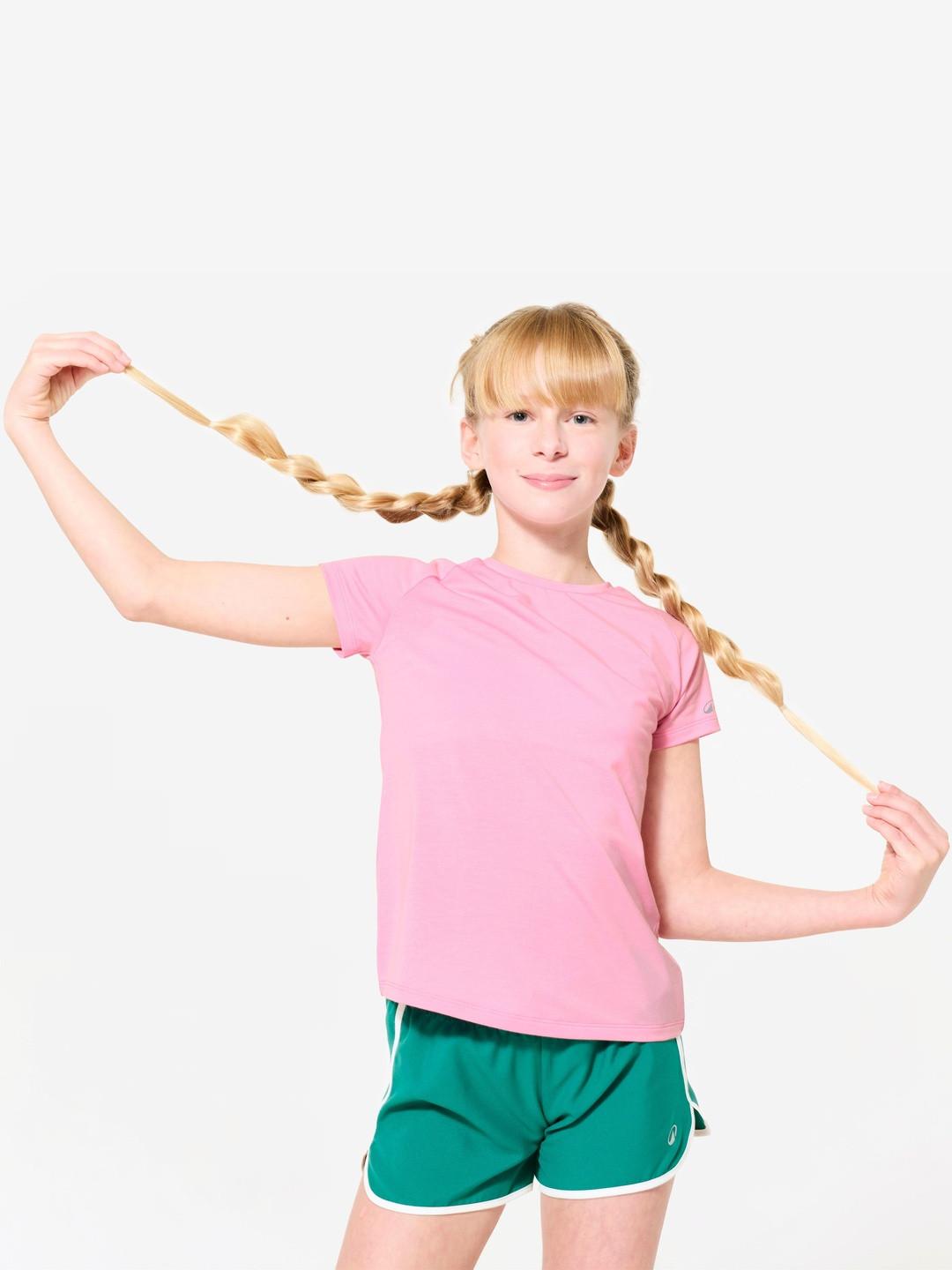 Decathlon Girls Pink S500 Breathable Multisport T-Shirt