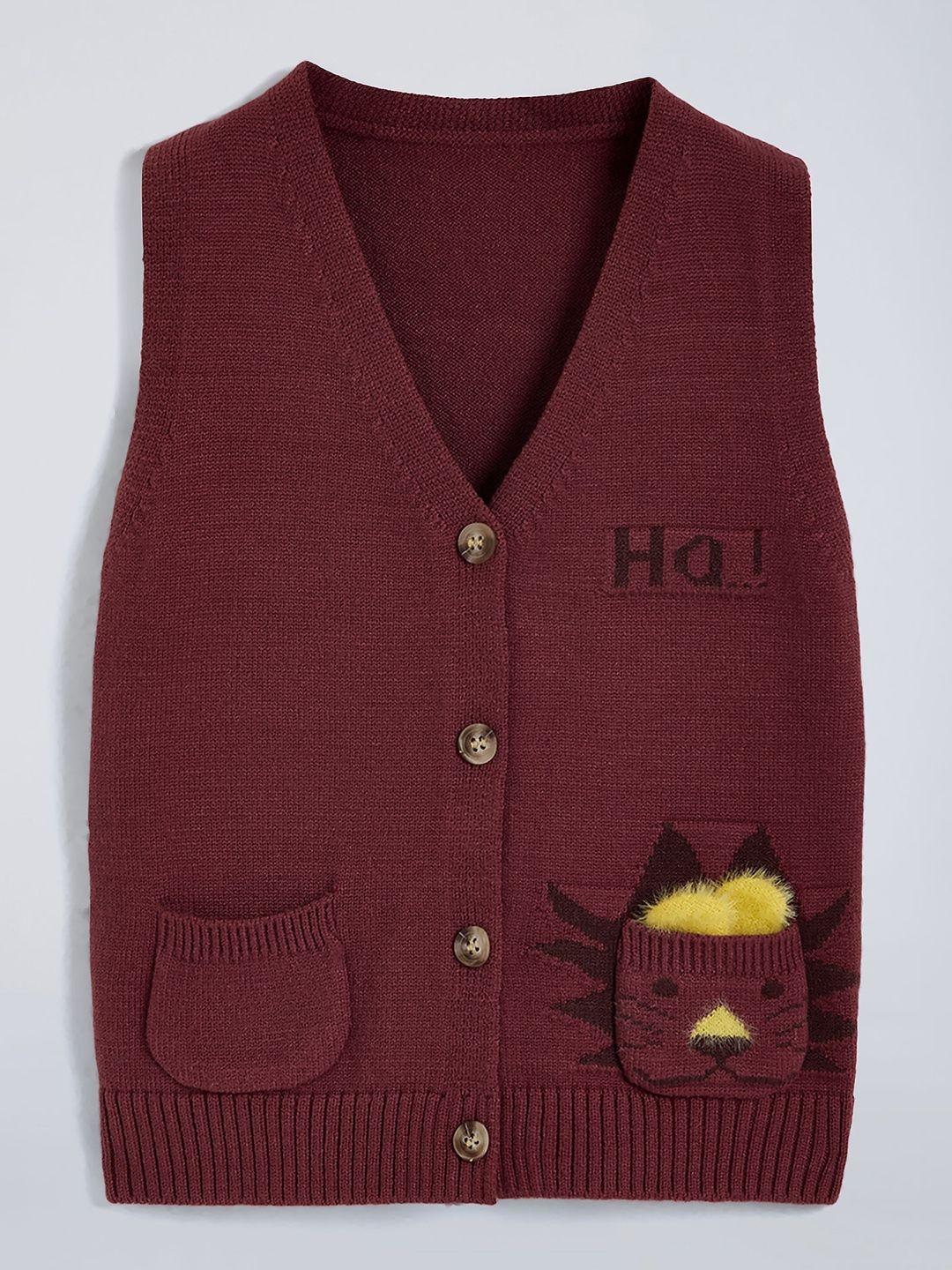 Hopscotch Animal Applique Sleeveless Sweater