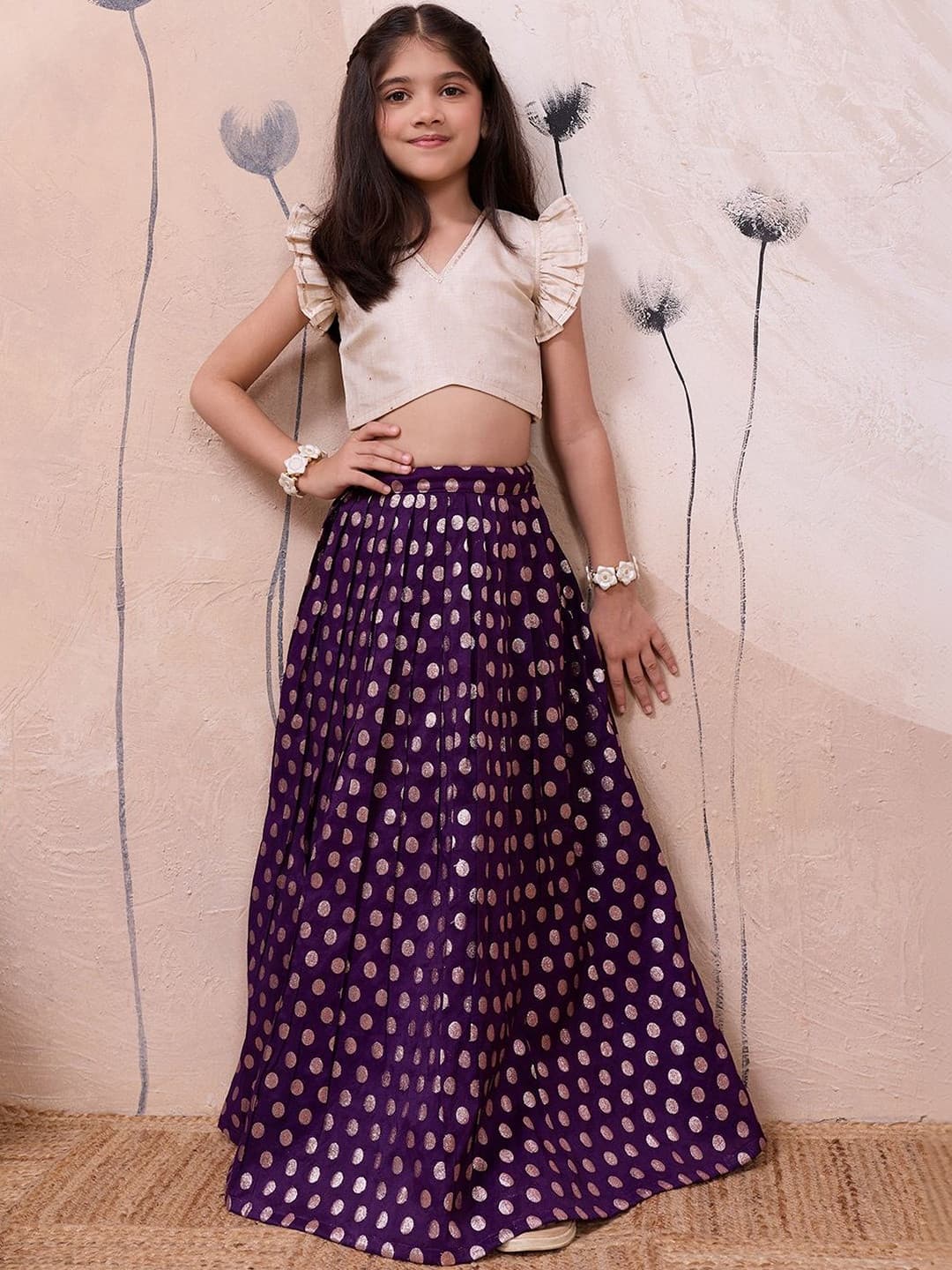 KALANANDI Girls Ready to Wear Lehenga &