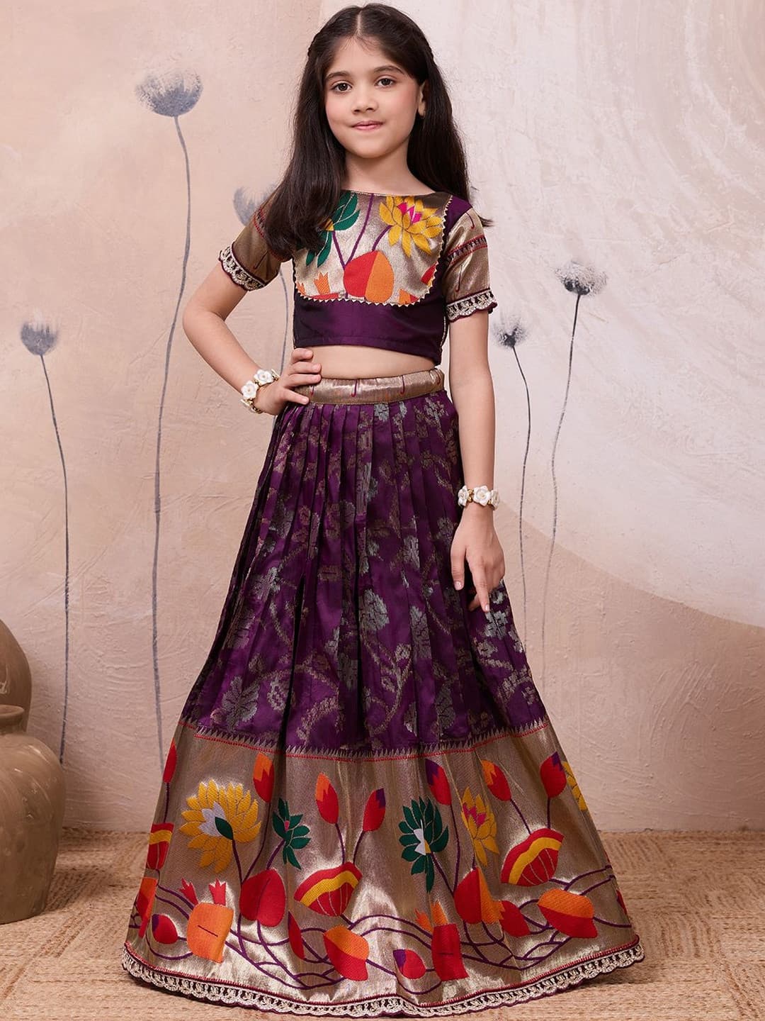 KALANANDI Girls Ready to Wear Lehenga &