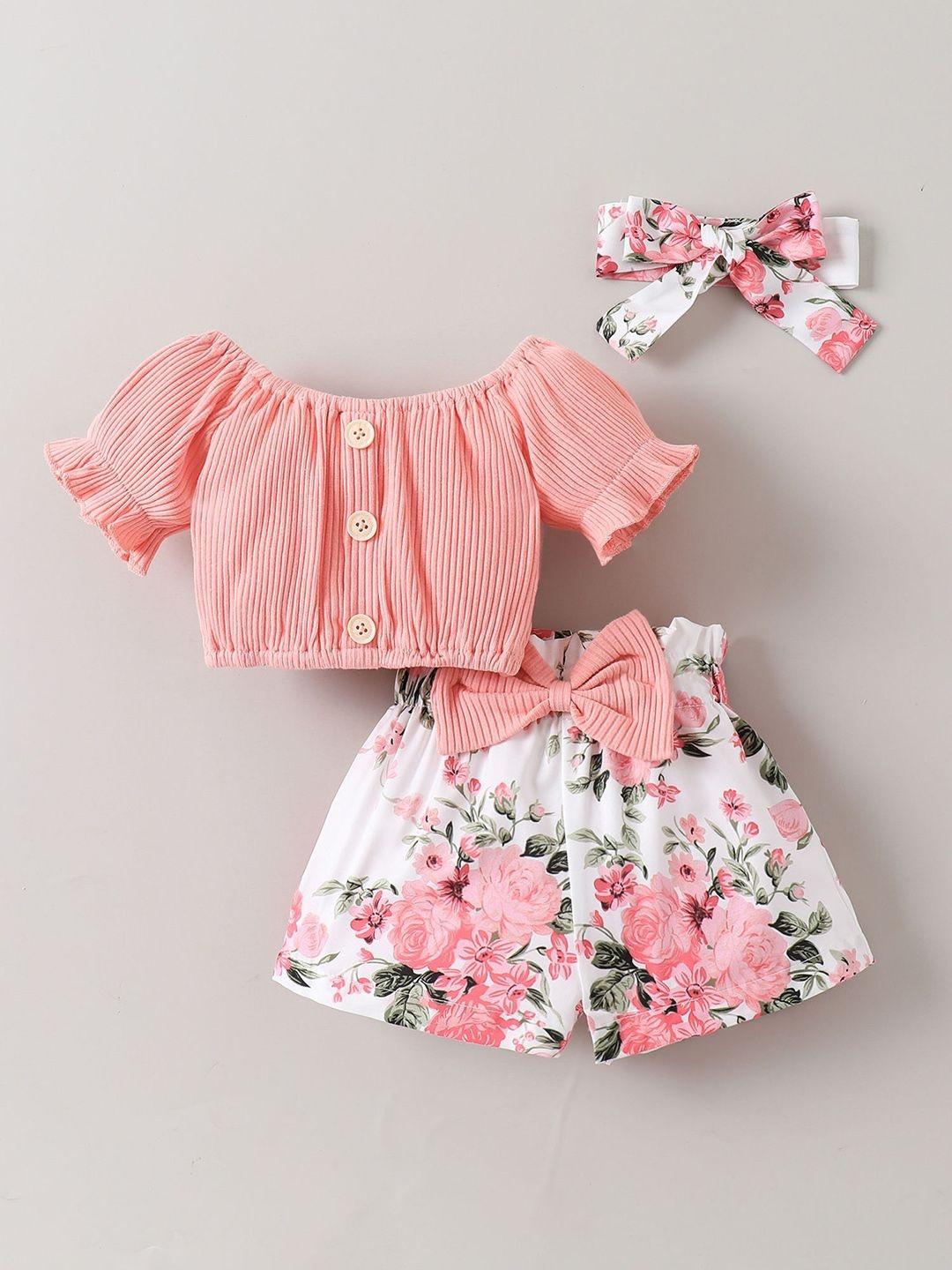 Hopscotch 2-Pc Floral Print Blouse & Shorts