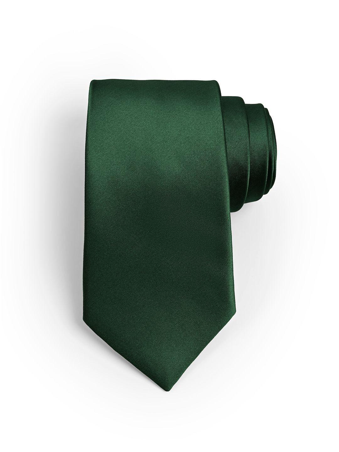 Cazzano Men Green solid Skinny Tie