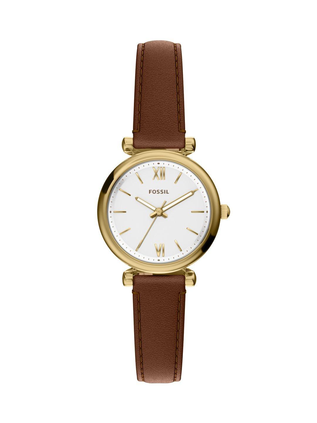 Fossil Women Dial & Leather Straps Analogue Watch ES5464