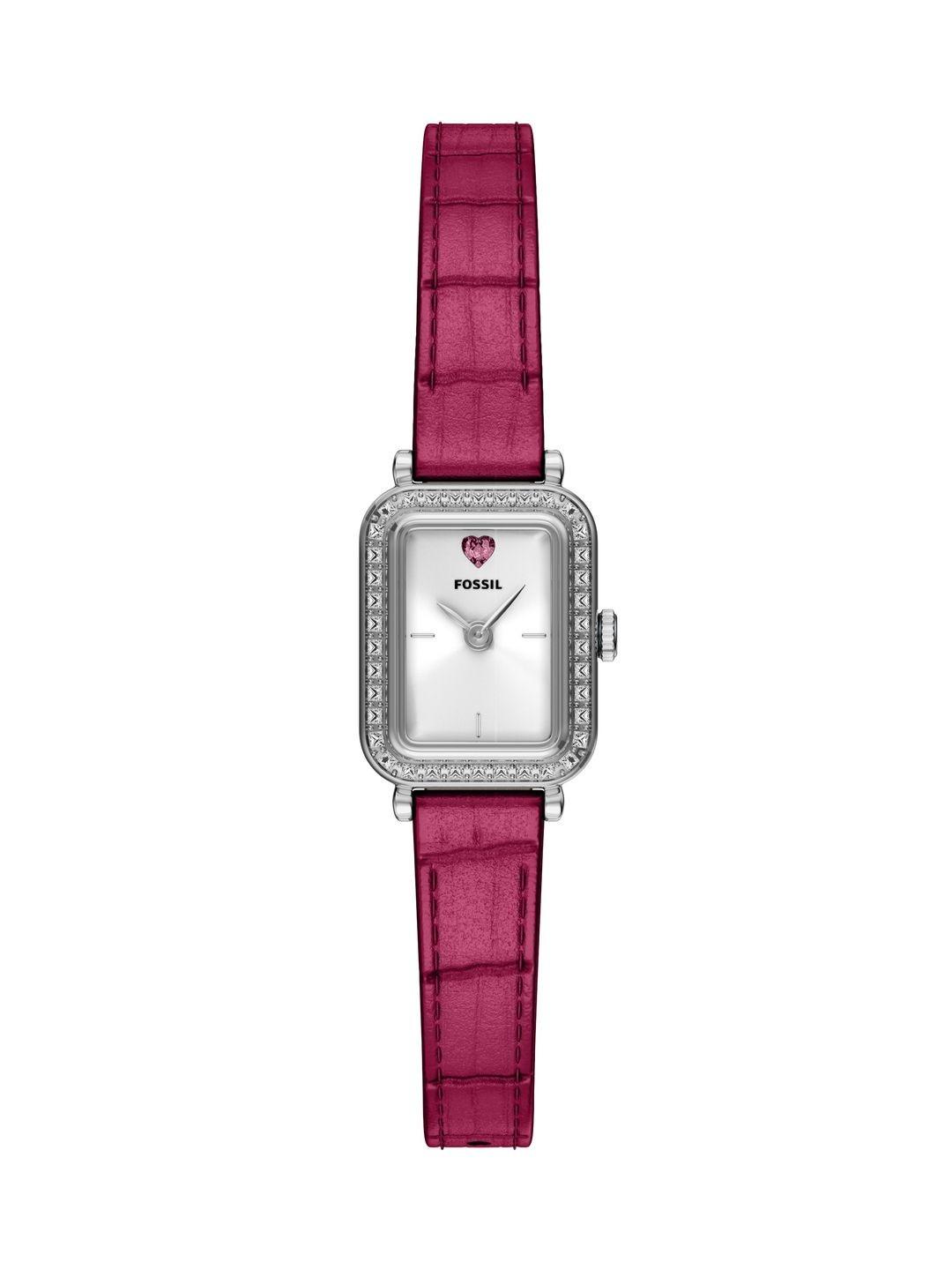 Fossil Women Dial & Leather Straps Analogue Watch ES5466