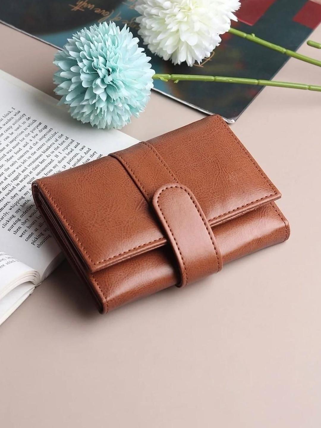 JND Women Textured PU Two Fold Wallet
