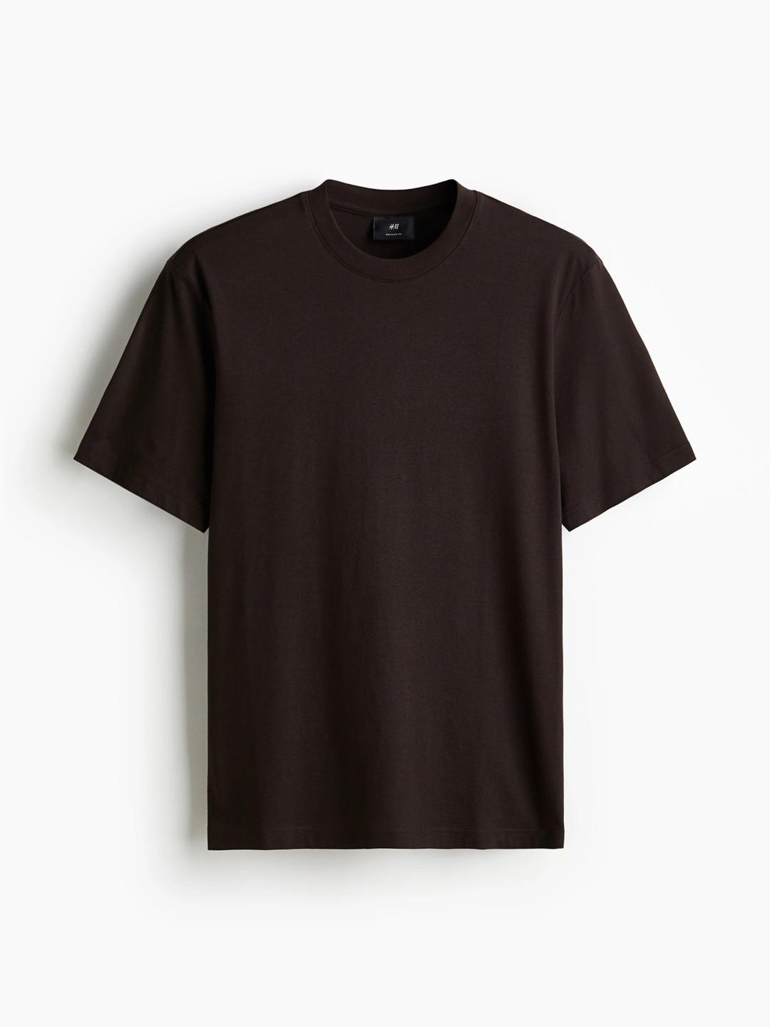 H&M Pure Cotton Regular Fit Round-Neck T-shirt